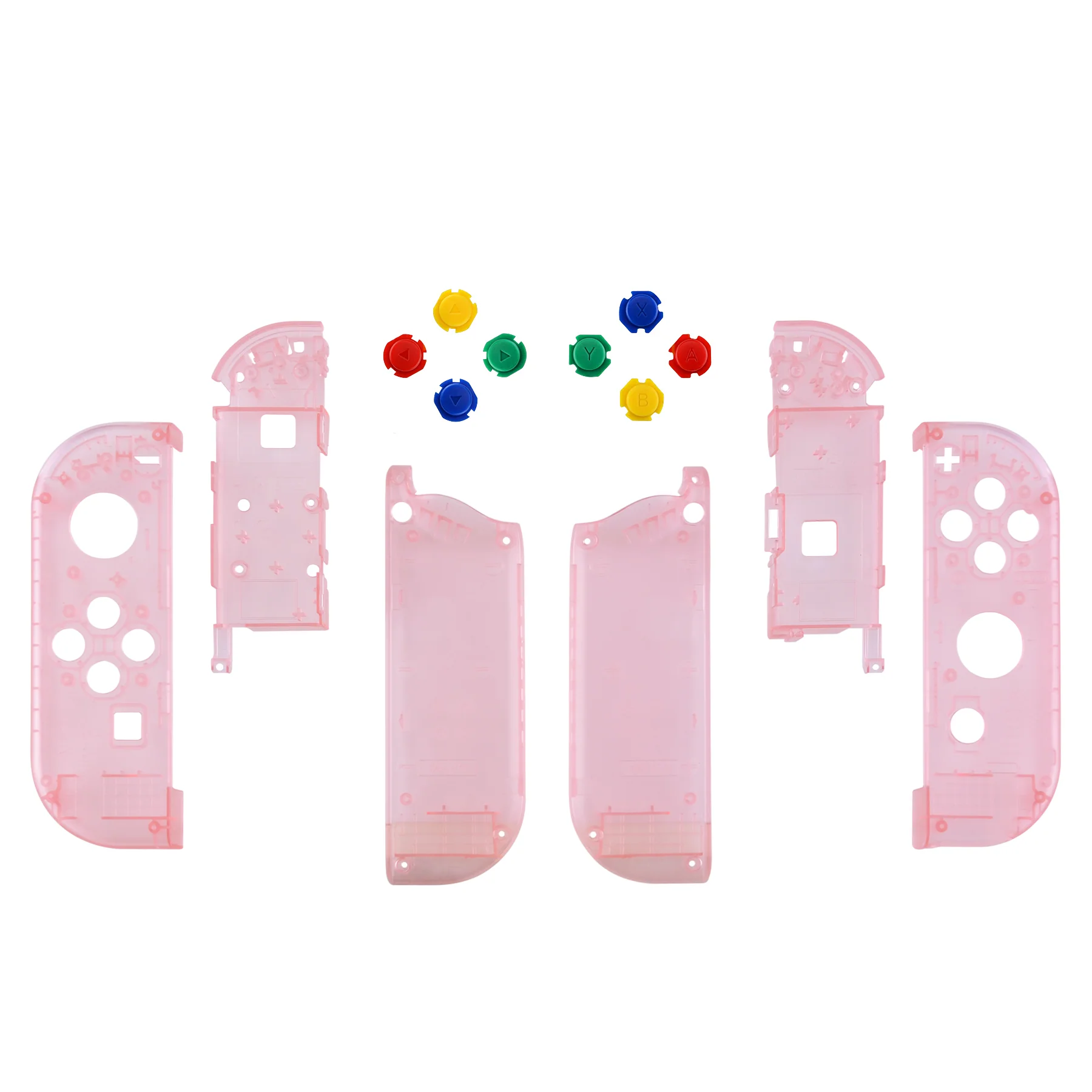 eXtremeRate Replacement Full Set Shell Case with Buttons for Joycon of NS Switch - Cherry Pink - Image 2