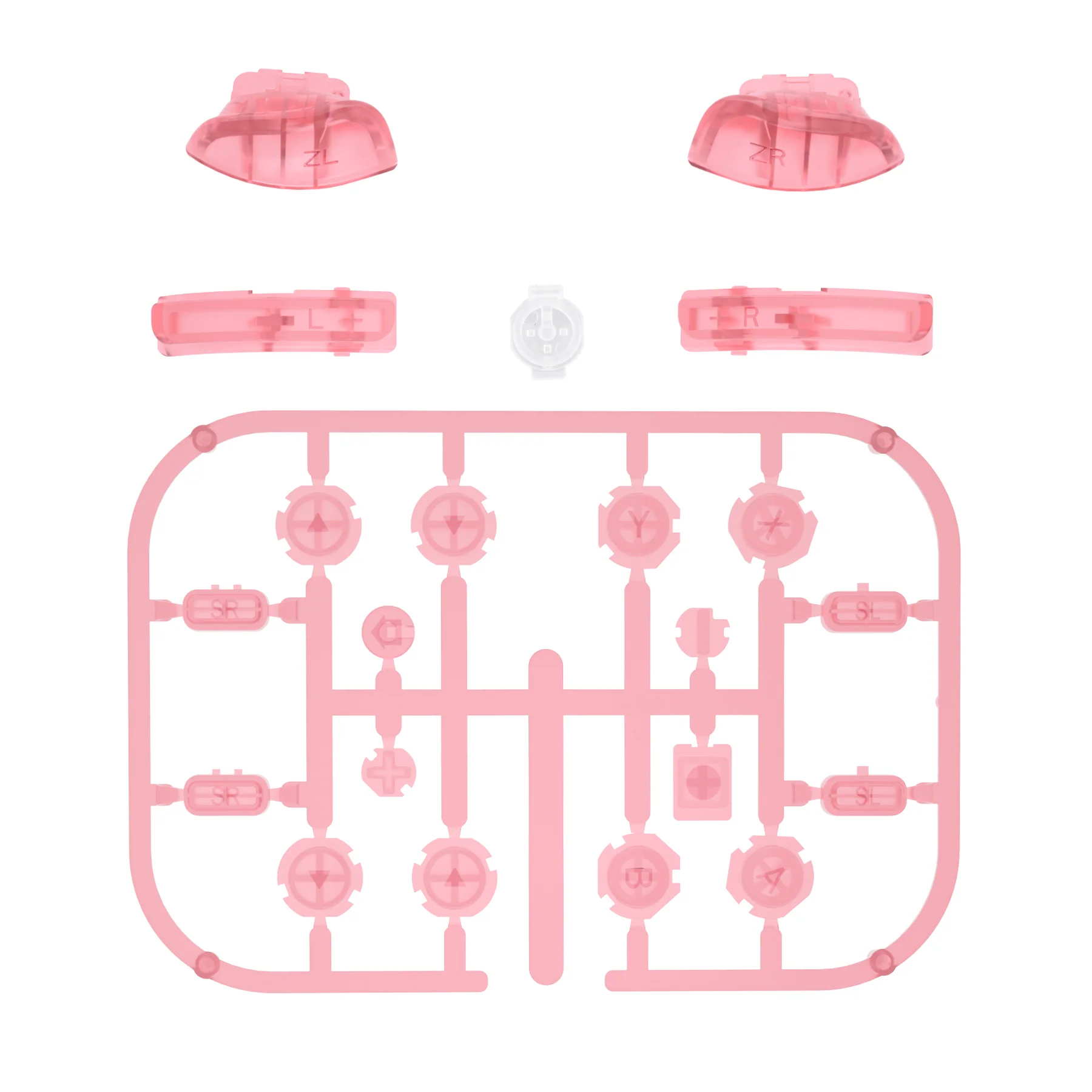 eXtremeRate Replacement Full Set Buttons for Joycon of NS Switch - Cherry Pink - Image 2