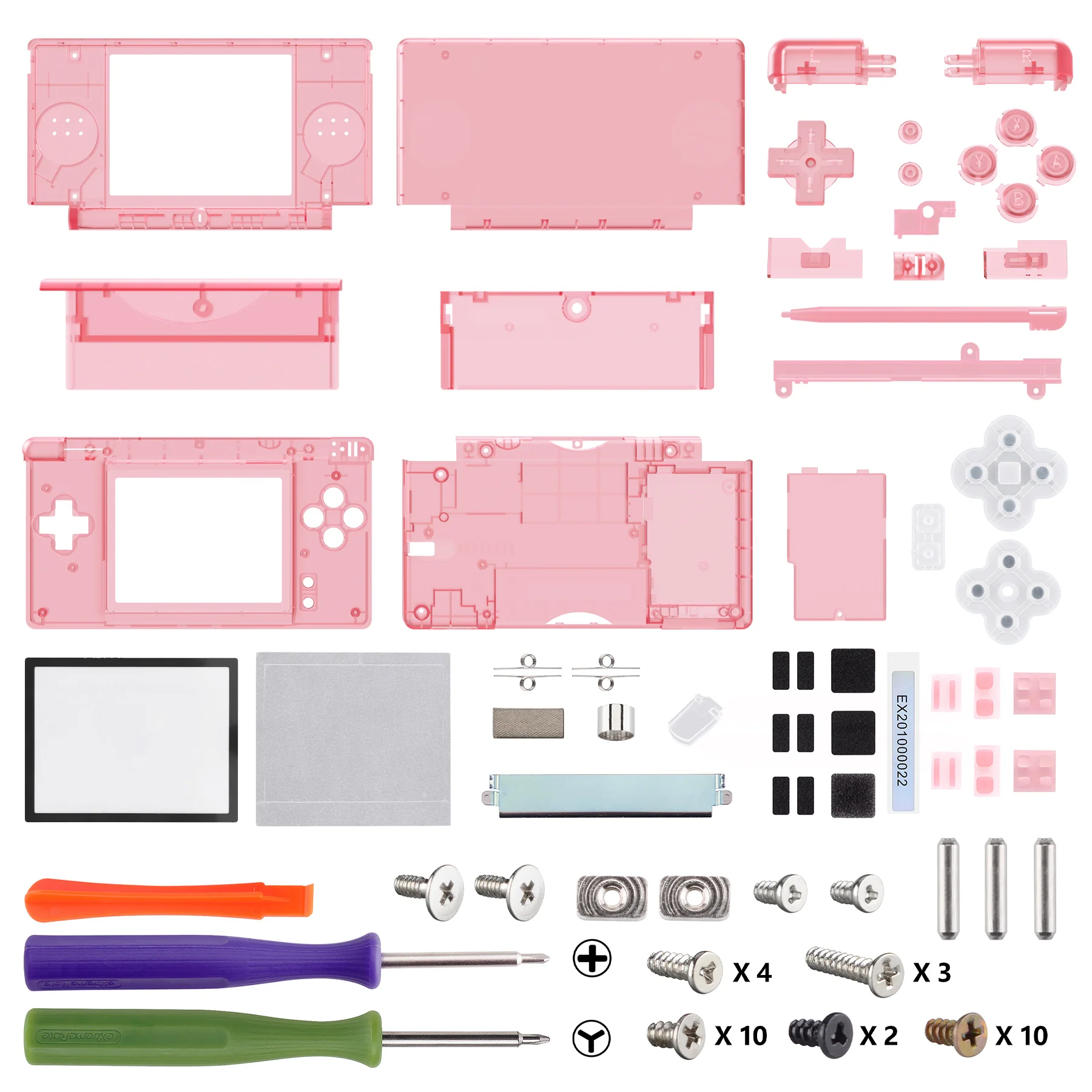 eXtremeRate Replacement Full Housing Shell & Buttons with Screen Lens for Nintendo DS Lite NDSL - Cherry Pink - Image 5