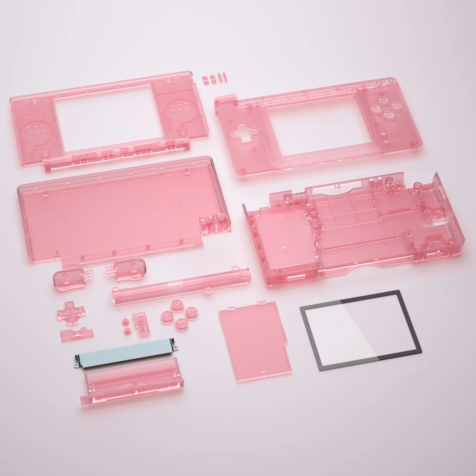 eXtremeRate Replacement Full Housing Shell & Buttons with Screen Lens for Nintendo DS Lite NDSL - Cherry Pink - Image 6