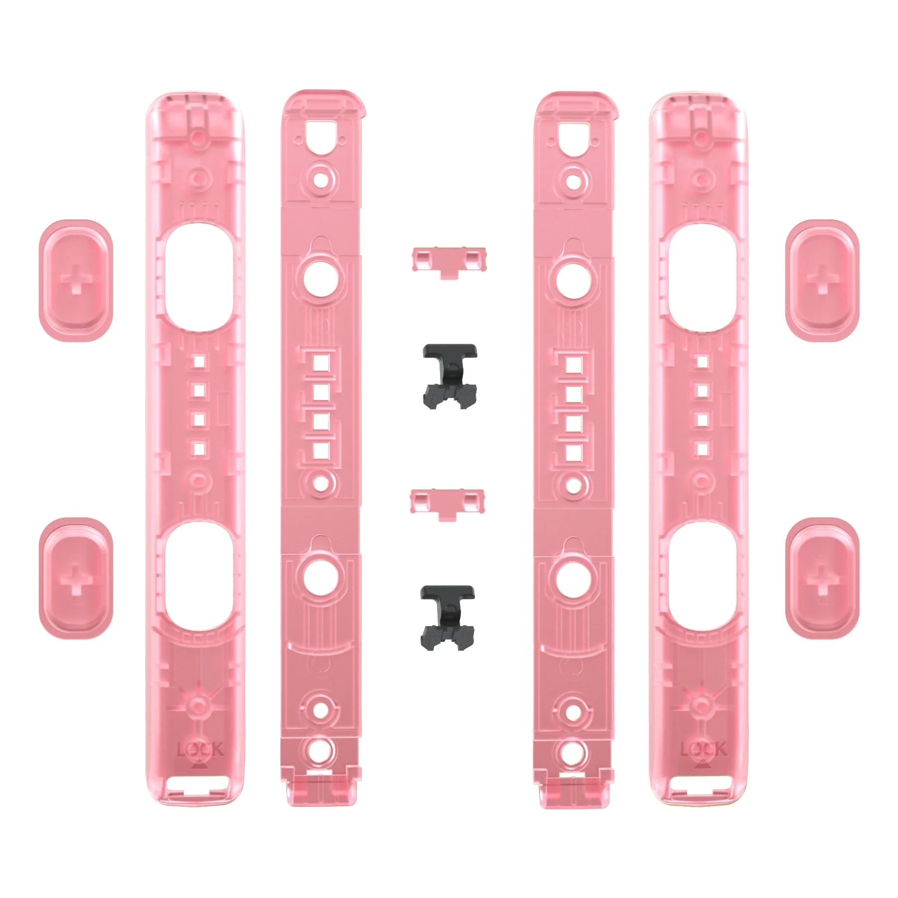 eXtremeRate 2 Pack Custom Replacement shell for Joycon Strap of NS Switch - Cherry Pink - Image 8