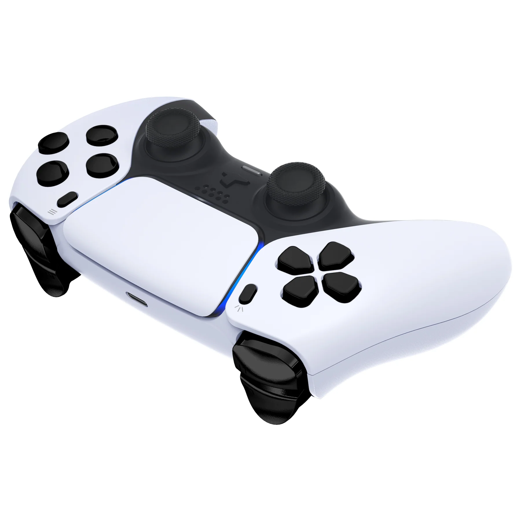 eXtremeRate Replacement Full Set Buttons Compatible with PS5 Controller BDM-030/040/050/060 - Chrome Black - Image 7