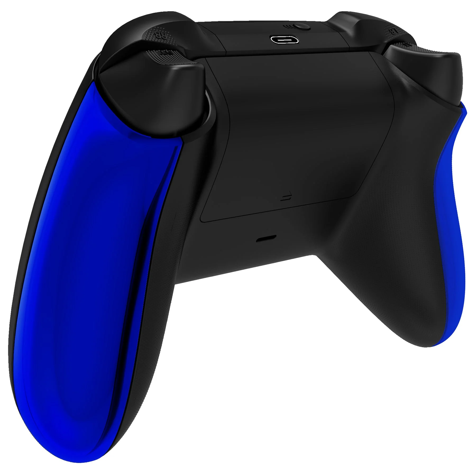eXtremeRate Replacement Non-Slip Side Rails Grip Back Panels for Xbox Series X & S Controller - Chrome Blue - Image 5