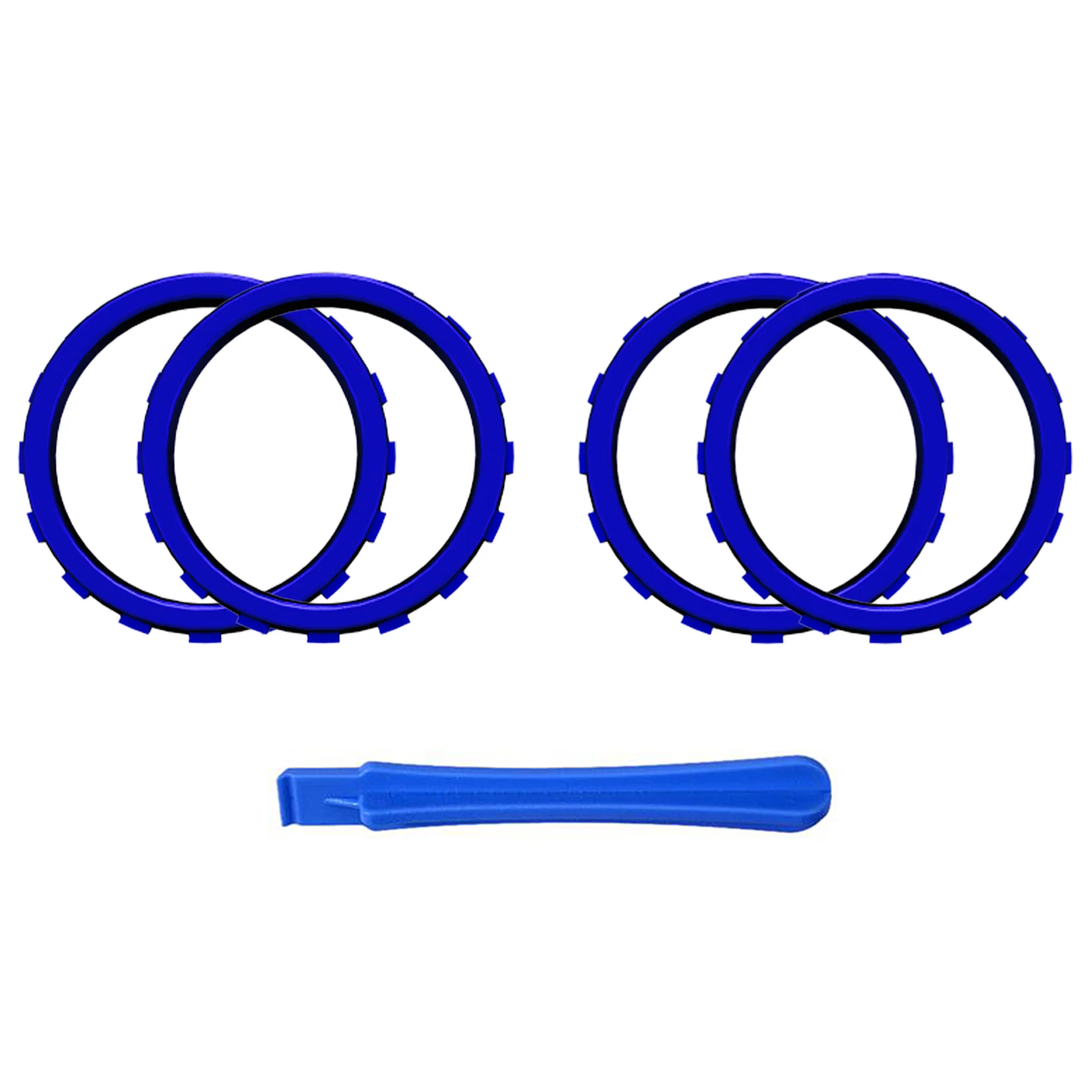 eXtremeRate Custom Accent Rings for Xbox Elite Series 2 Core & for Elite Series 2 & for Xbox One Elite Controller, Compatible with eXtremeRate ASR Version Shell for Xbox Series X/S Controller - Chrome Blue - Image 2