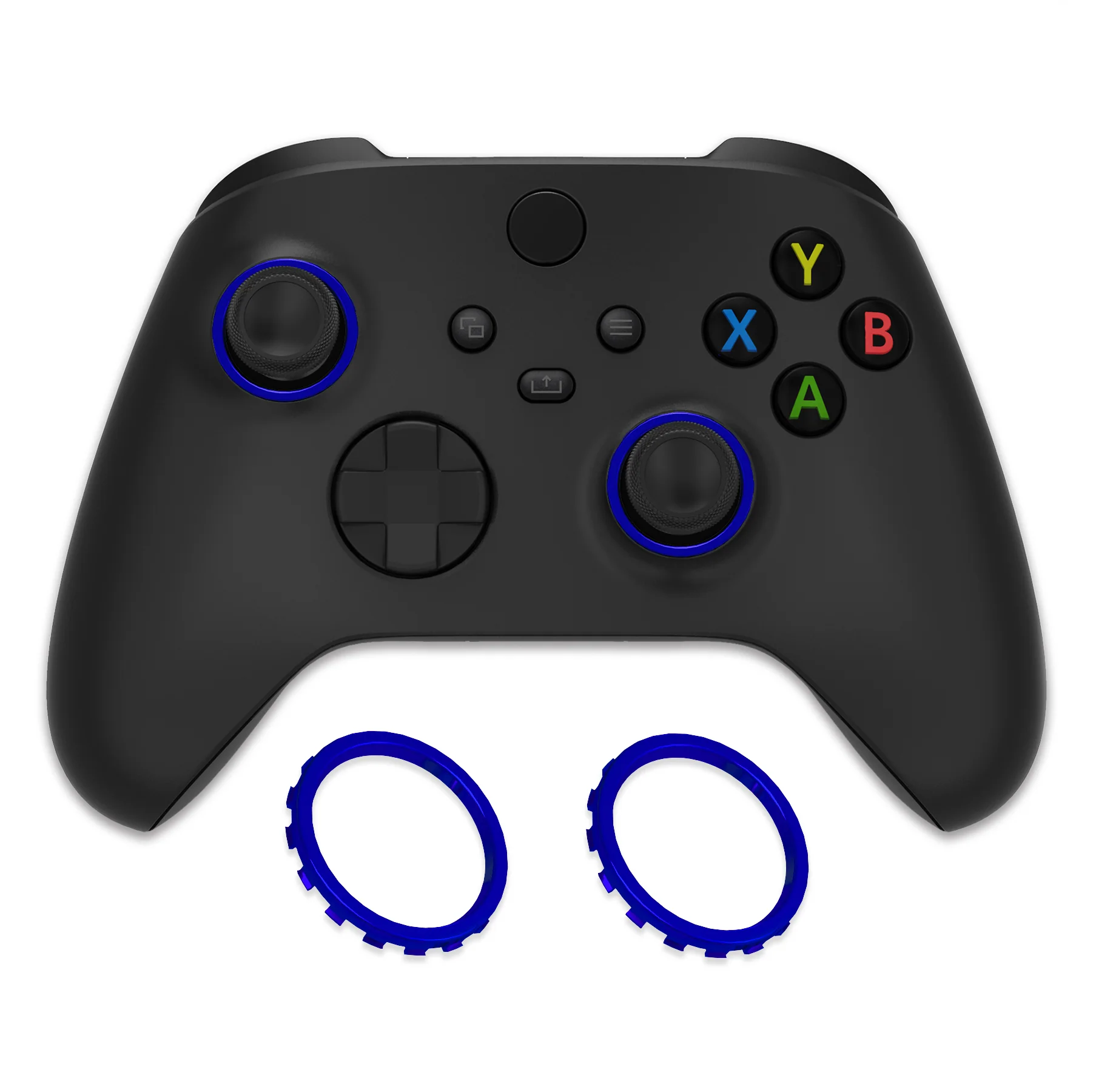 eXtremeRate Custom Accent Rings for Xbox Elite Series 2 Core & for Elite Series 2 & for Xbox One Elite Controller, Compatible with eXtremeRate ASR Version Shell for Xbox Series X/S Controller - Chrome Blue - Image 5