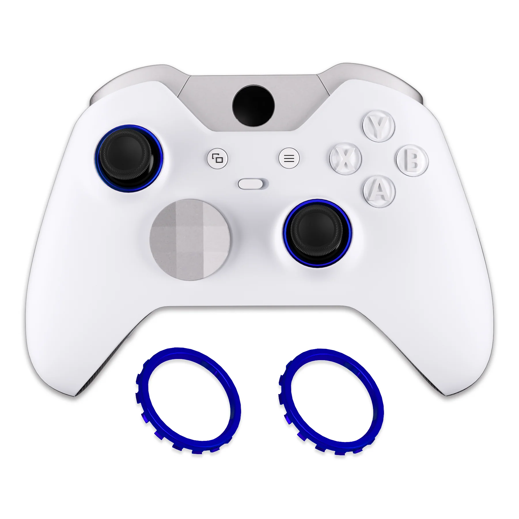 eXtremeRate Custom Accent Rings for Xbox Elite Series 2 Core & for Elite Series 2 & for Xbox One Elite Controller, Compatible with eXtremeRate ASR Version Shell for Xbox Series X/S Controller - Chrome Blue - Image 6