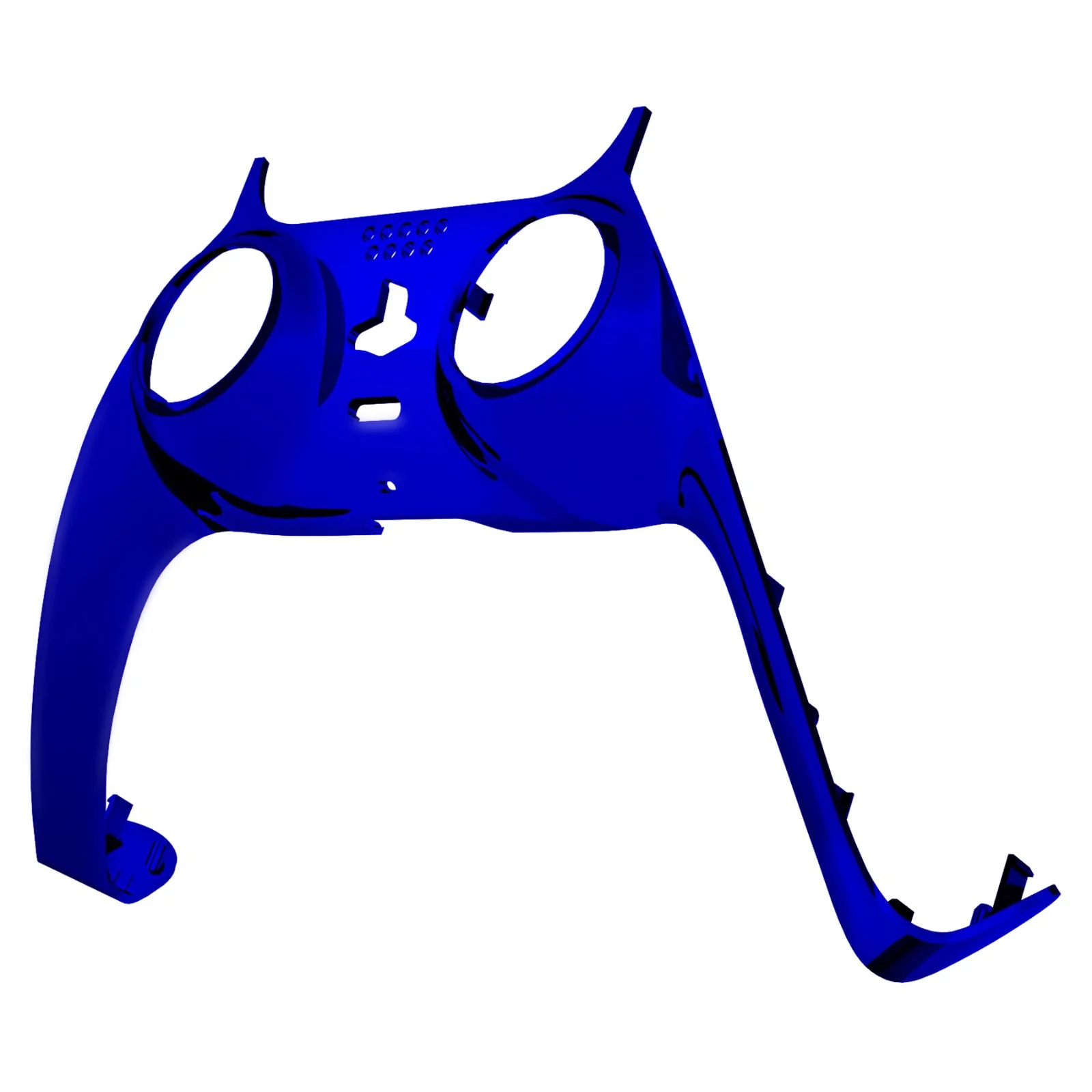 eXtremeRate Replacement Decorative Trim Shell with Accent Rings Compatible with PS5 Controller BDM-010/020/030/040/050 - Chrome Blue Glossy - Image 8