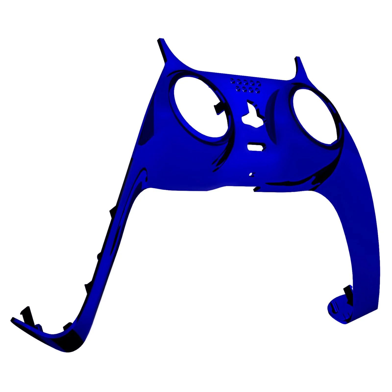 eXtremeRate Replacement Decorative Trim Shell with Accent Rings Compatible with PS5 Controller BDM-010/020/030/040/050 - Chrome Blue Glossy - Image 9