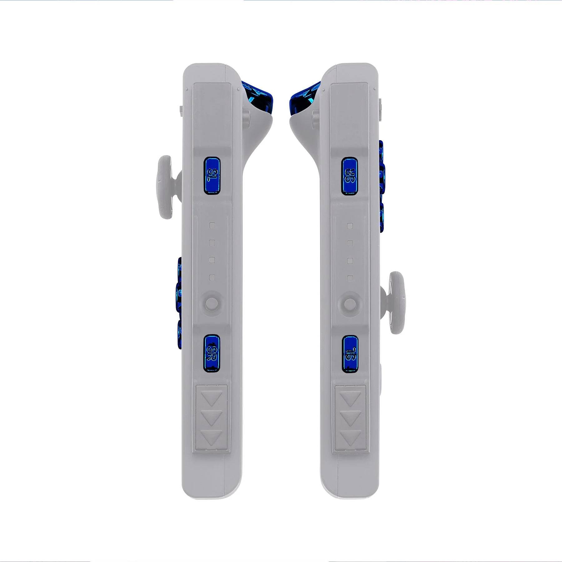 eXtremeRate Replacement Full Set Buttons for Joycon of NS Switch - Chrome Blue Glossy - Image 7