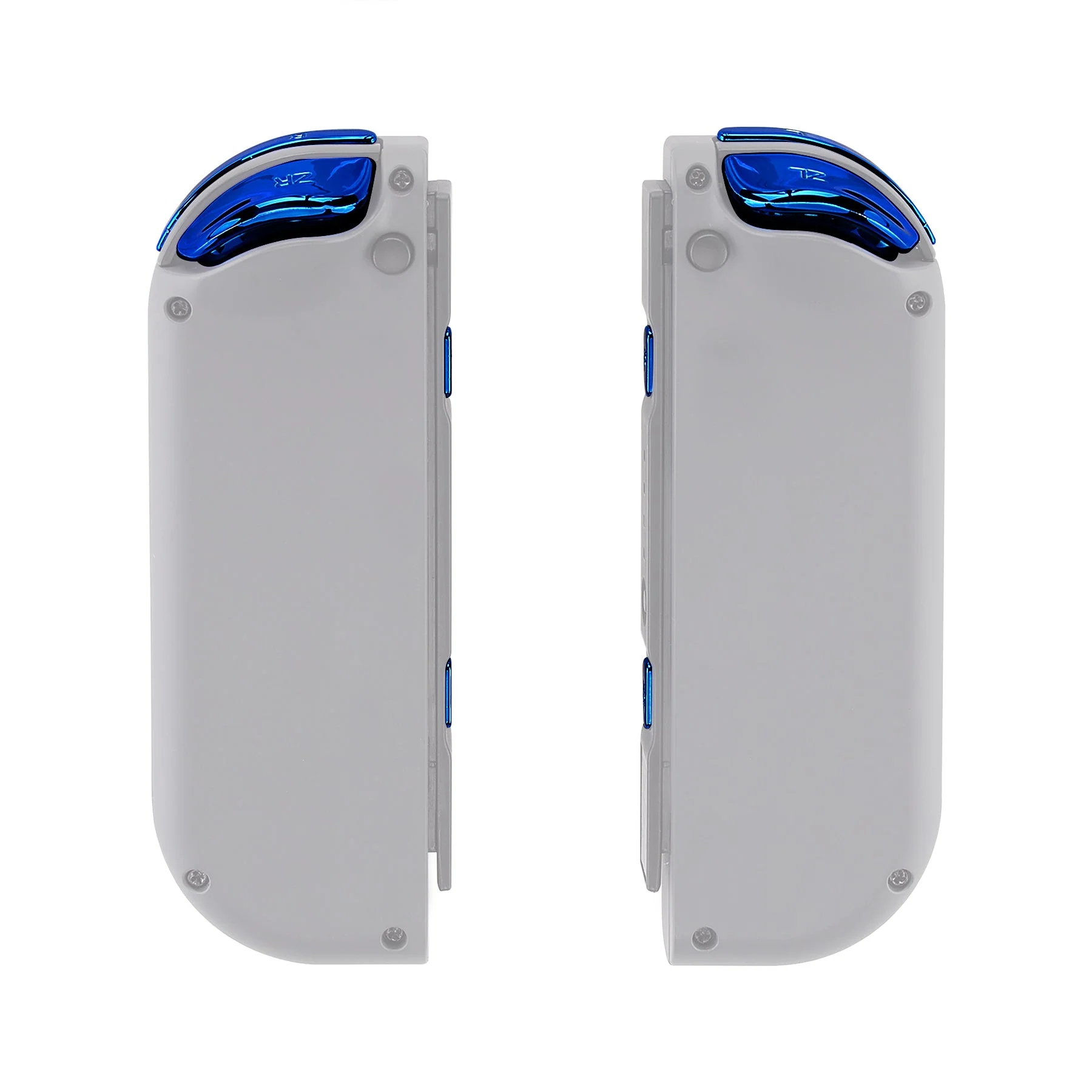 eXtremeRate Replacement Full Set Buttons for Joycon of NS Switch - Chrome Blue Glossy - Image 8