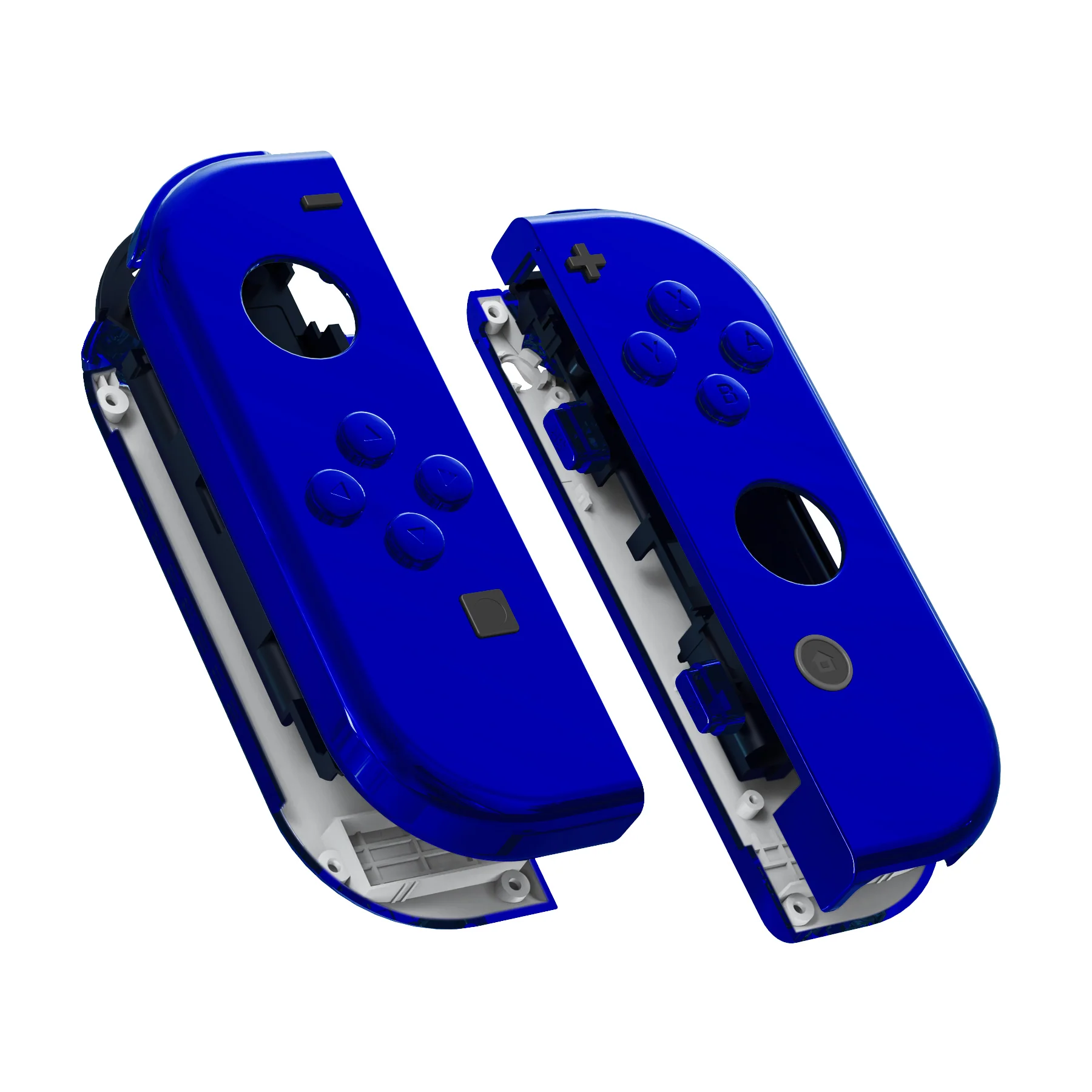 eXtremeRate Replacement Full Set Shell Case with Buttons for Joycon of NS Switch - Chrome Blue - Image 11