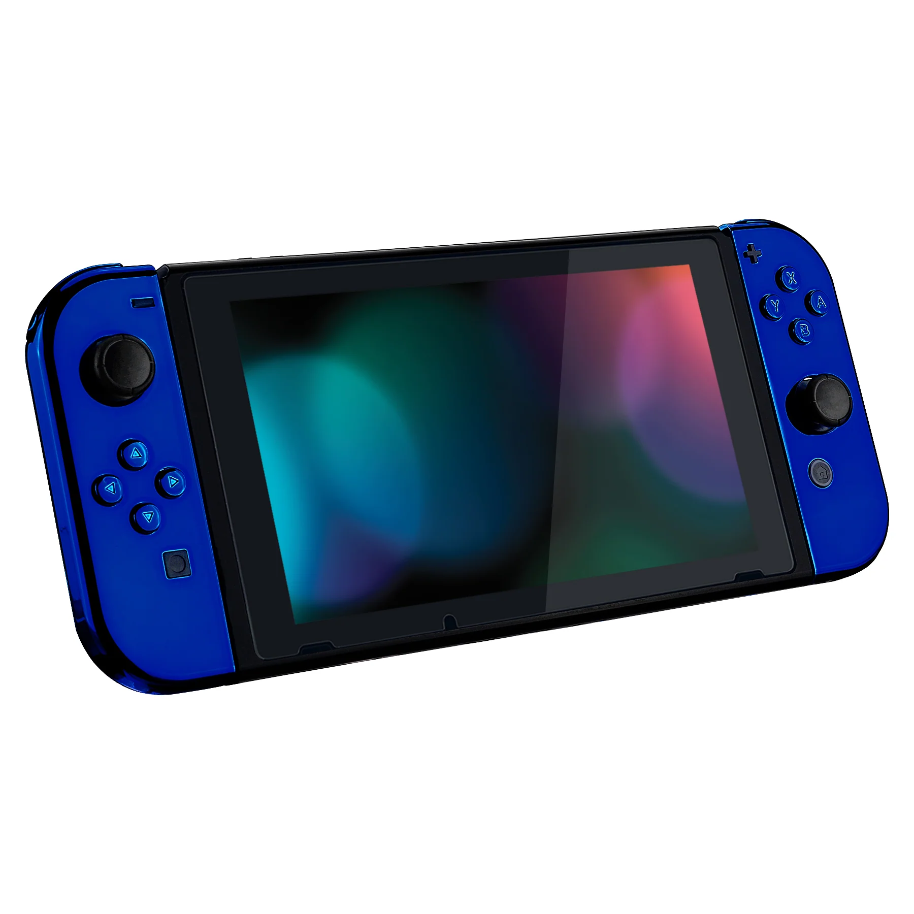 eXtremeRate Replacement Full Set Shell Case with Buttons for Joycon of NS Switch - Chrome Blue - Image 6