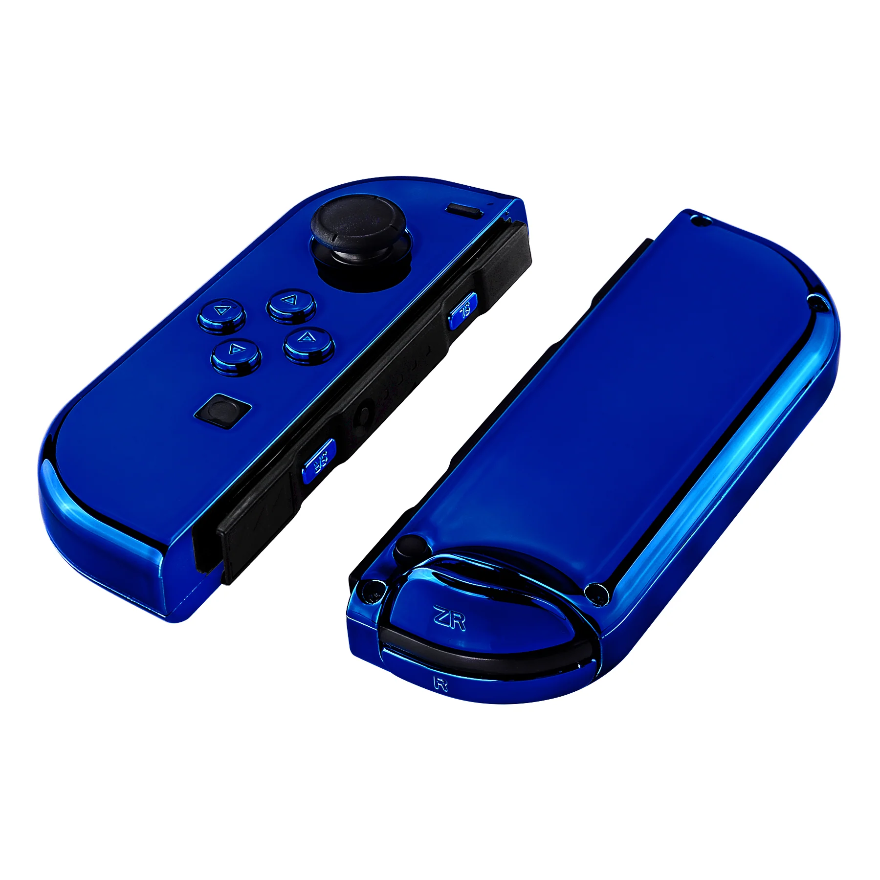 eXtremeRate Replacement Full Set Shell Case with Buttons for Joycon of NS Switch - Chrome Blue - Image 9