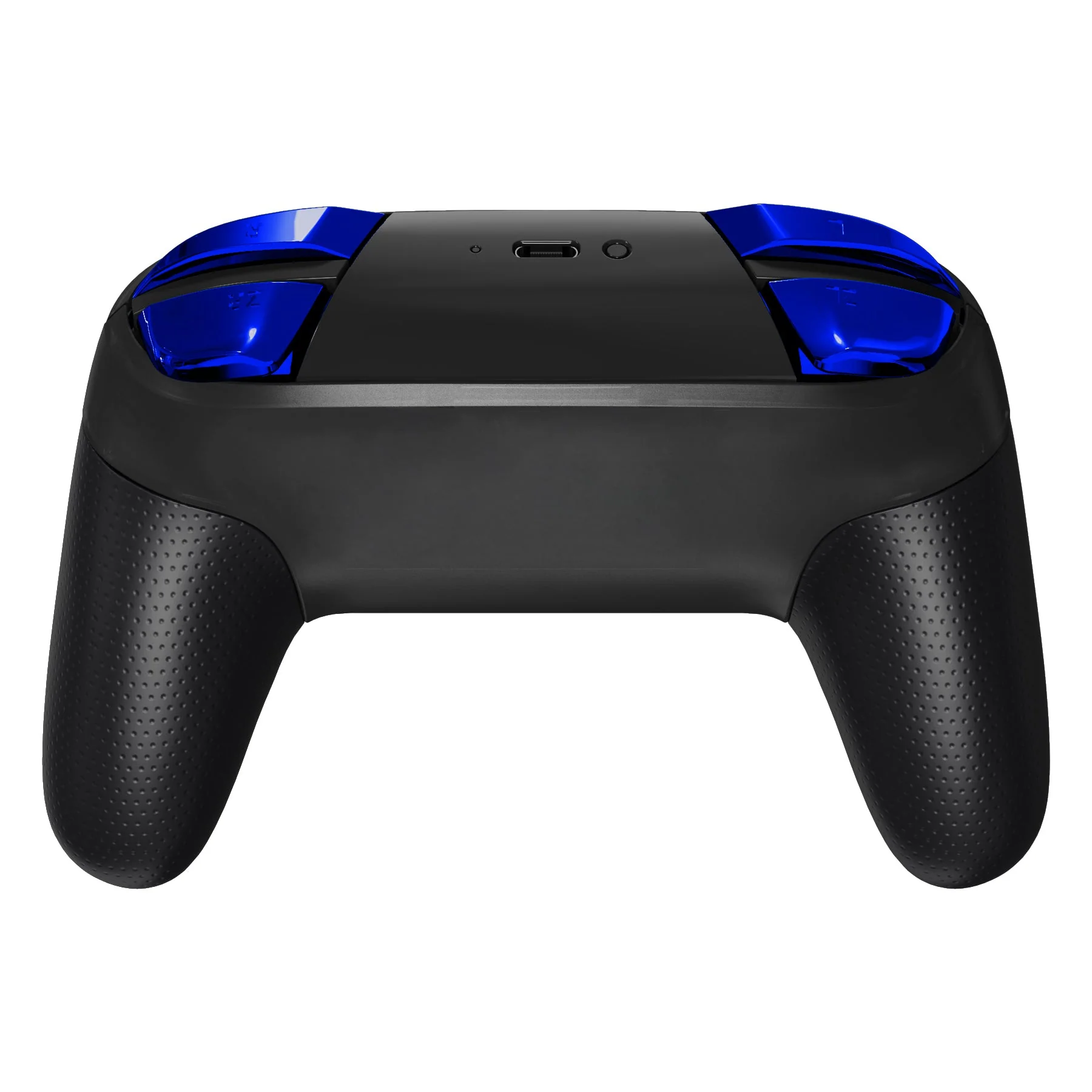 eXtremeRate DIY Replacement Full Set Buttons for Nintendo Switch Pro Controller - Chrome Blue Glossy - Image 8