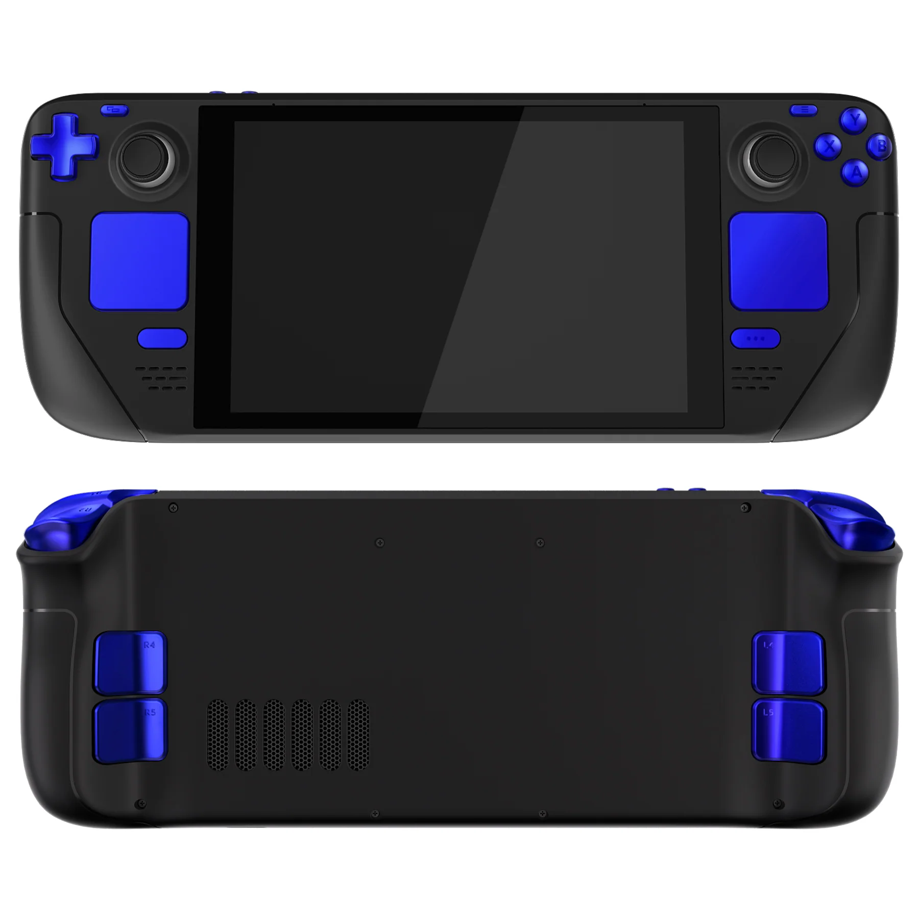 eXtremeRate Replacement Full Set Buttons for Steam Deck LCD - Chrome Blue - Image 5