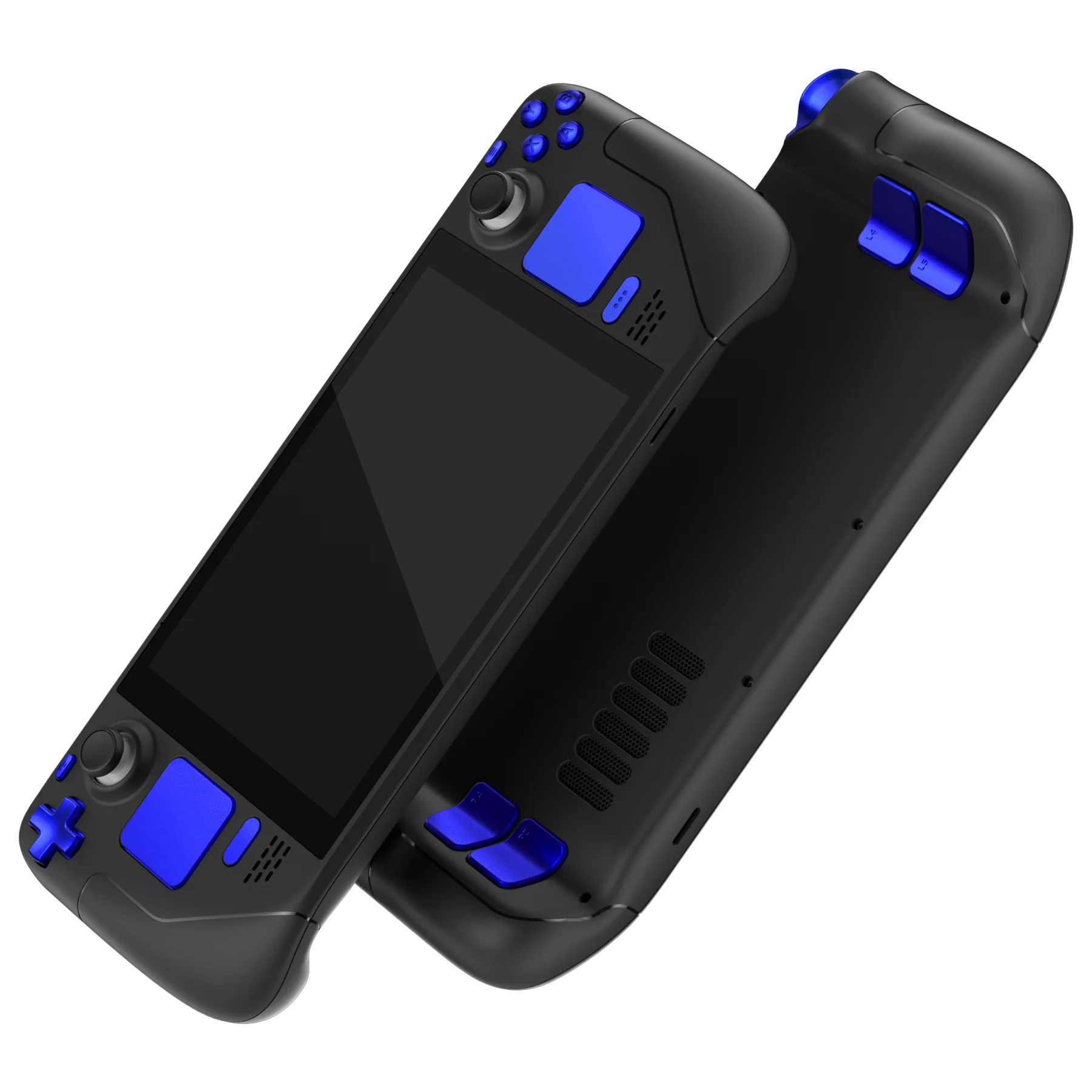eXtremeRate Replacement Full Set Buttons for Steam Deck LCD - Chrome Blue - Image 6