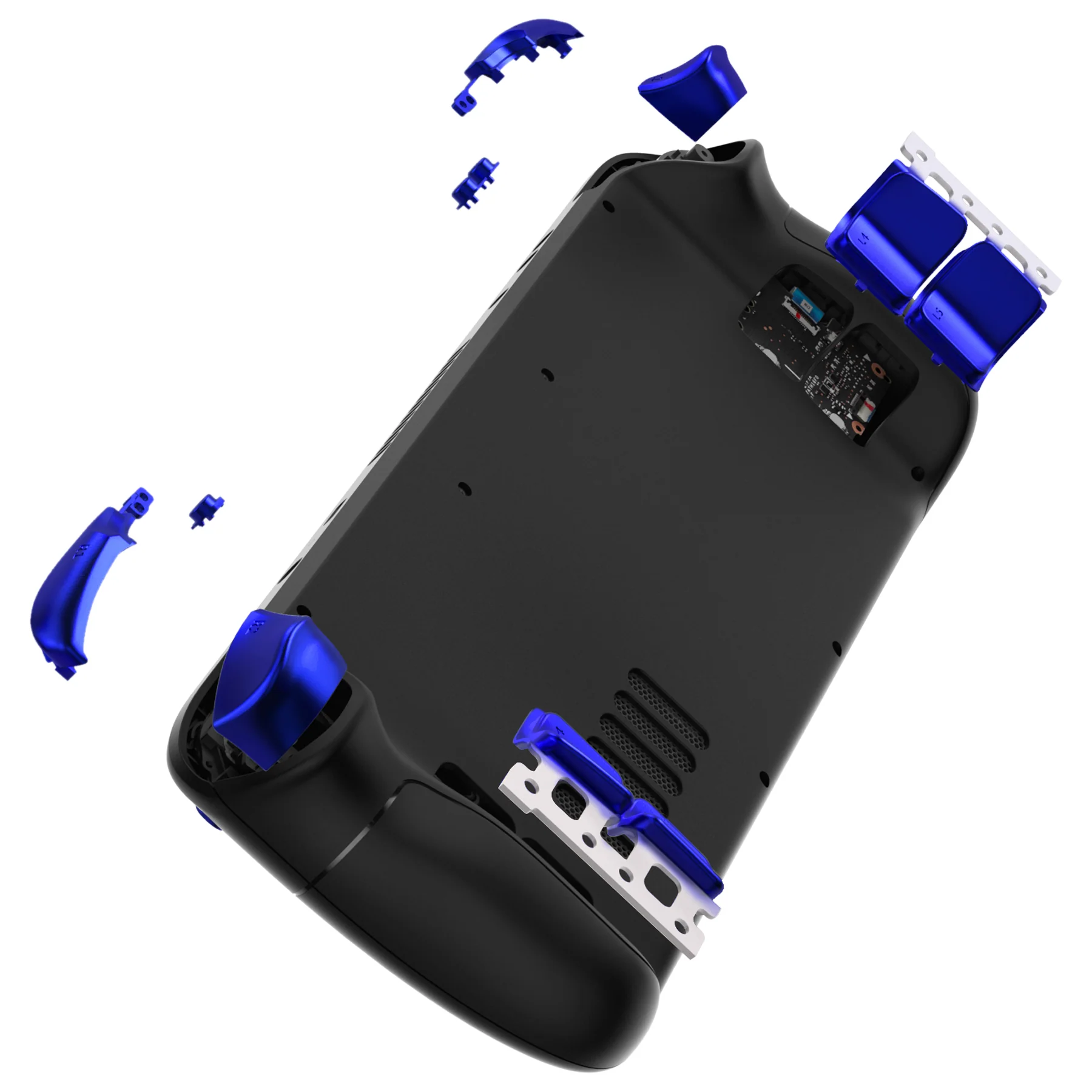 eXtremeRate Replacement Full Set Buttons for Steam Deck LCD - Chrome Blue - Image 8