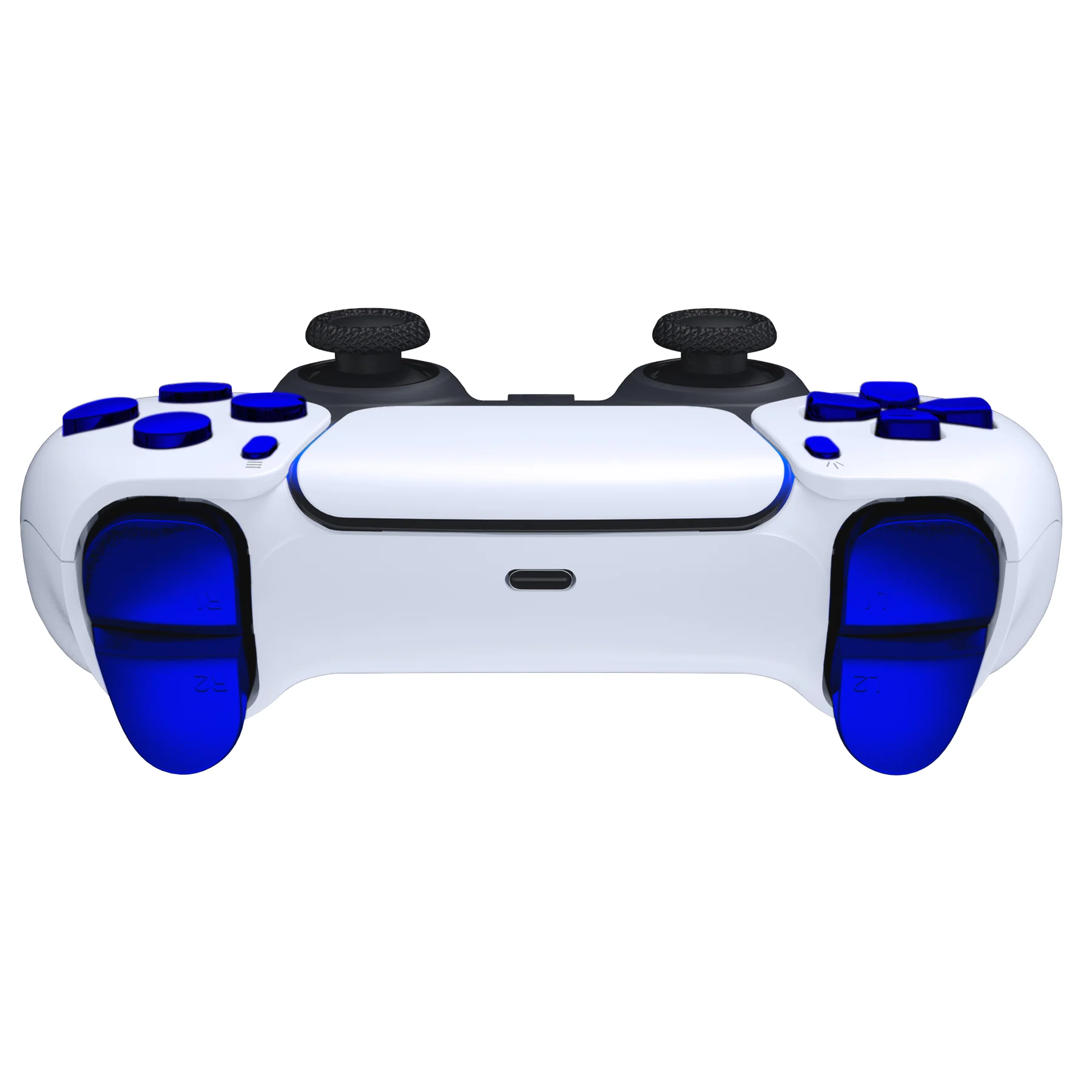 eXtremeRate Replacement Full Set Buttons Compatible with PS5 Controller BDM-010/020 - Chrome Blue - Image 7