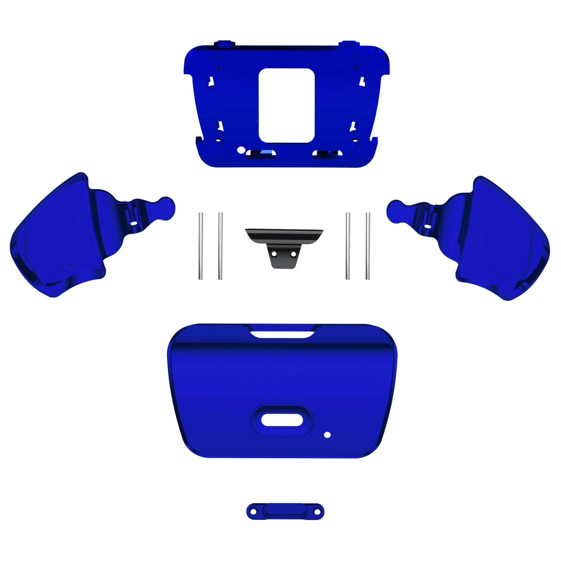 eXtremeRate Replacement Redesigned K1 K2 Back Buttons for eXtremerate RISE Remap Kit, Compatible with PS5 Controller - Chrome Blue - Image 2