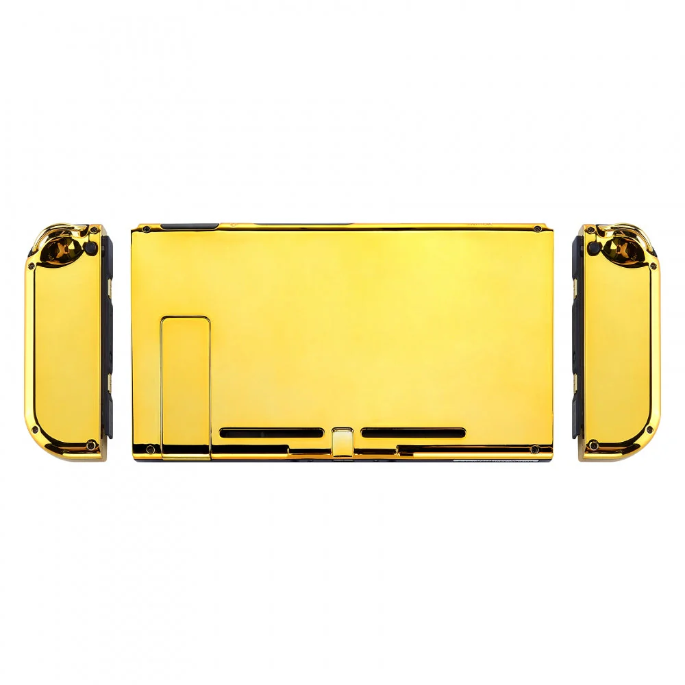 eXtremeRate Replacement Full Set Shells with Buttons for Nintendo Switch - Chrome Gold - Image 9