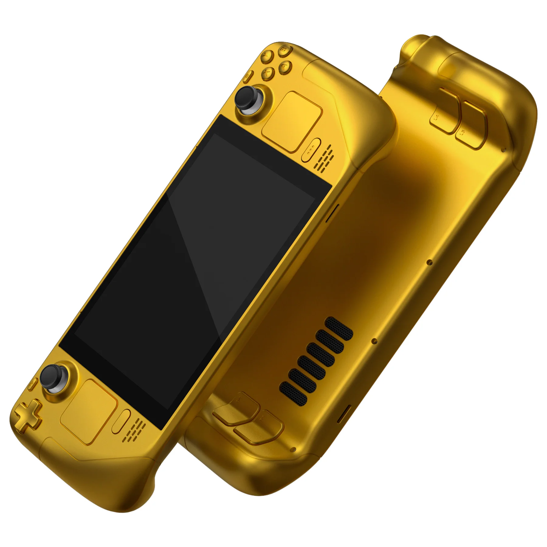 eXtremeRate Custom Full Set Shell with Buttons for Steam Deck LCD - Chrome Gold - Image 2