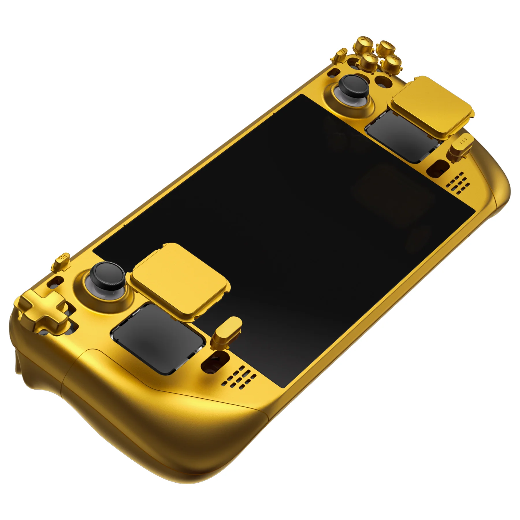 eXtremeRate Custom Full Set Shell with Buttons for Steam Deck LCD - Chrome Gold - Image 6