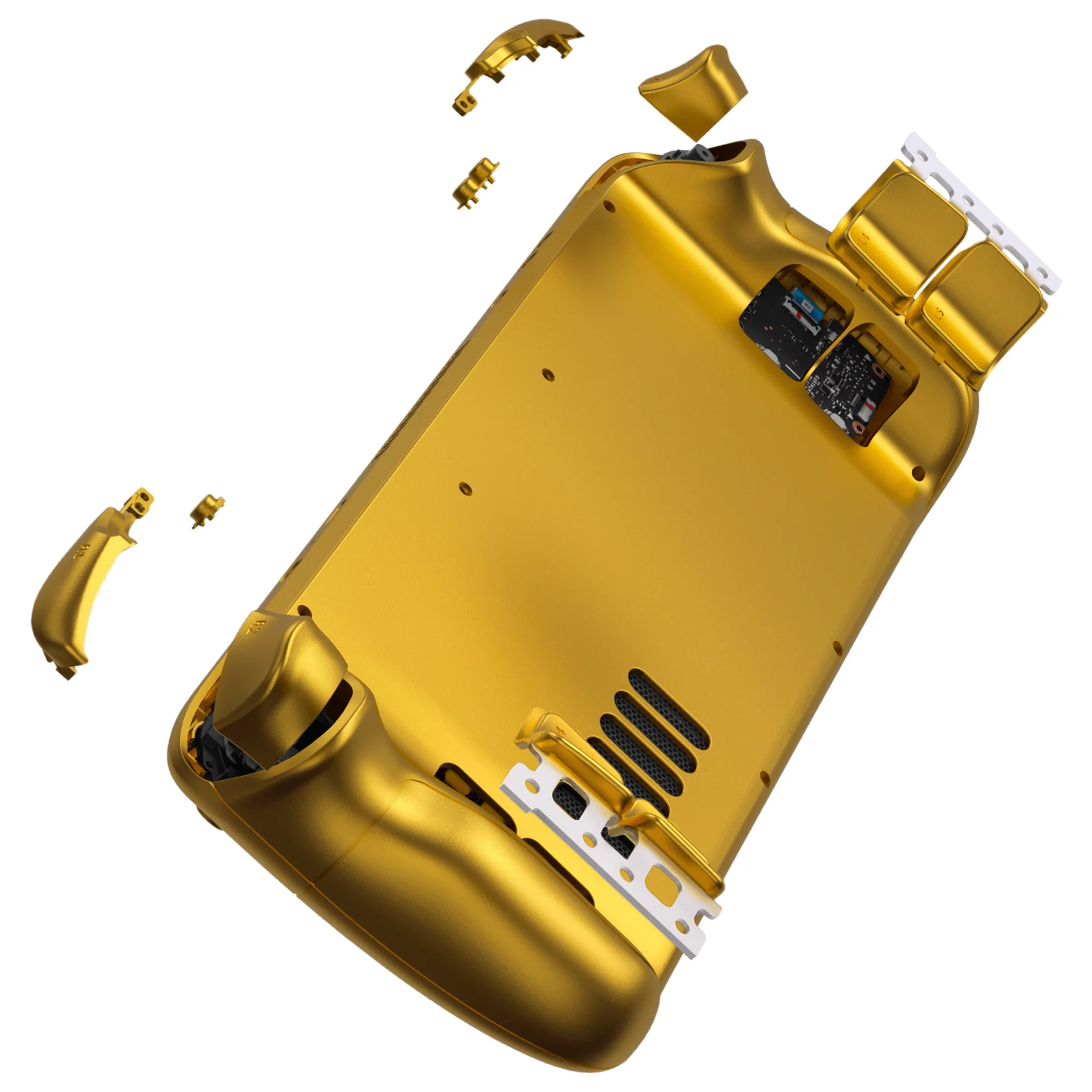 eXtremeRate Custom Full Set Shell with Buttons for Steam Deck LCD - Chrome Gold - Image 7