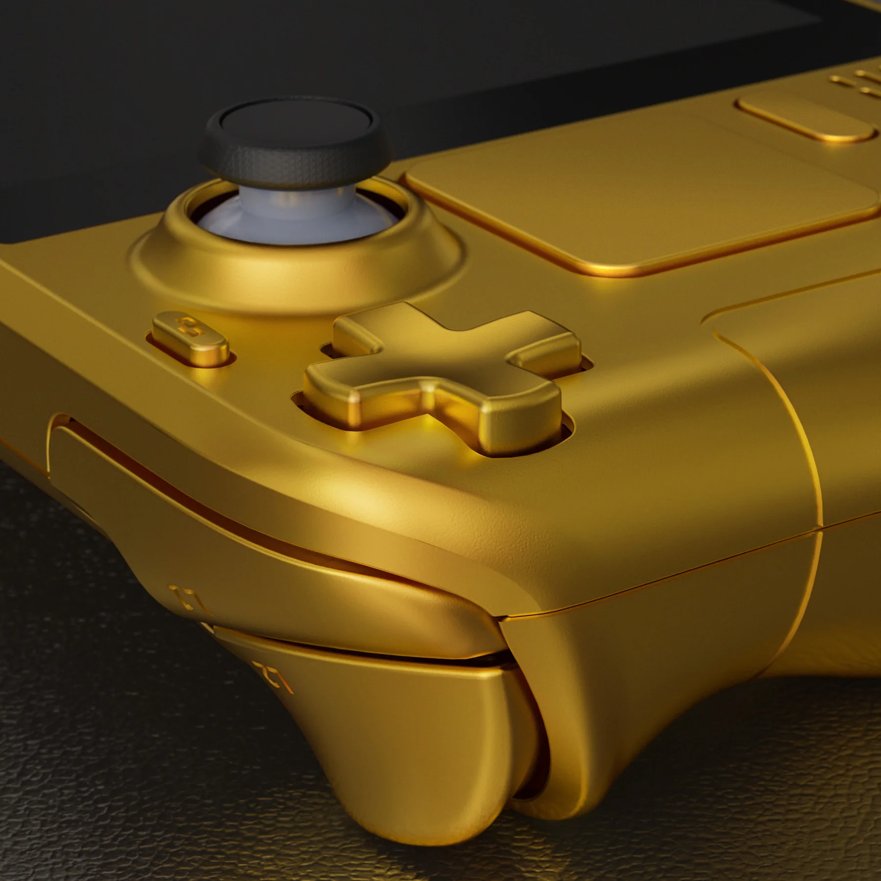 eXtremeRate Custom Full Set Shell with Buttons for Steam Deck LCD - Chrome Gold - Image 8