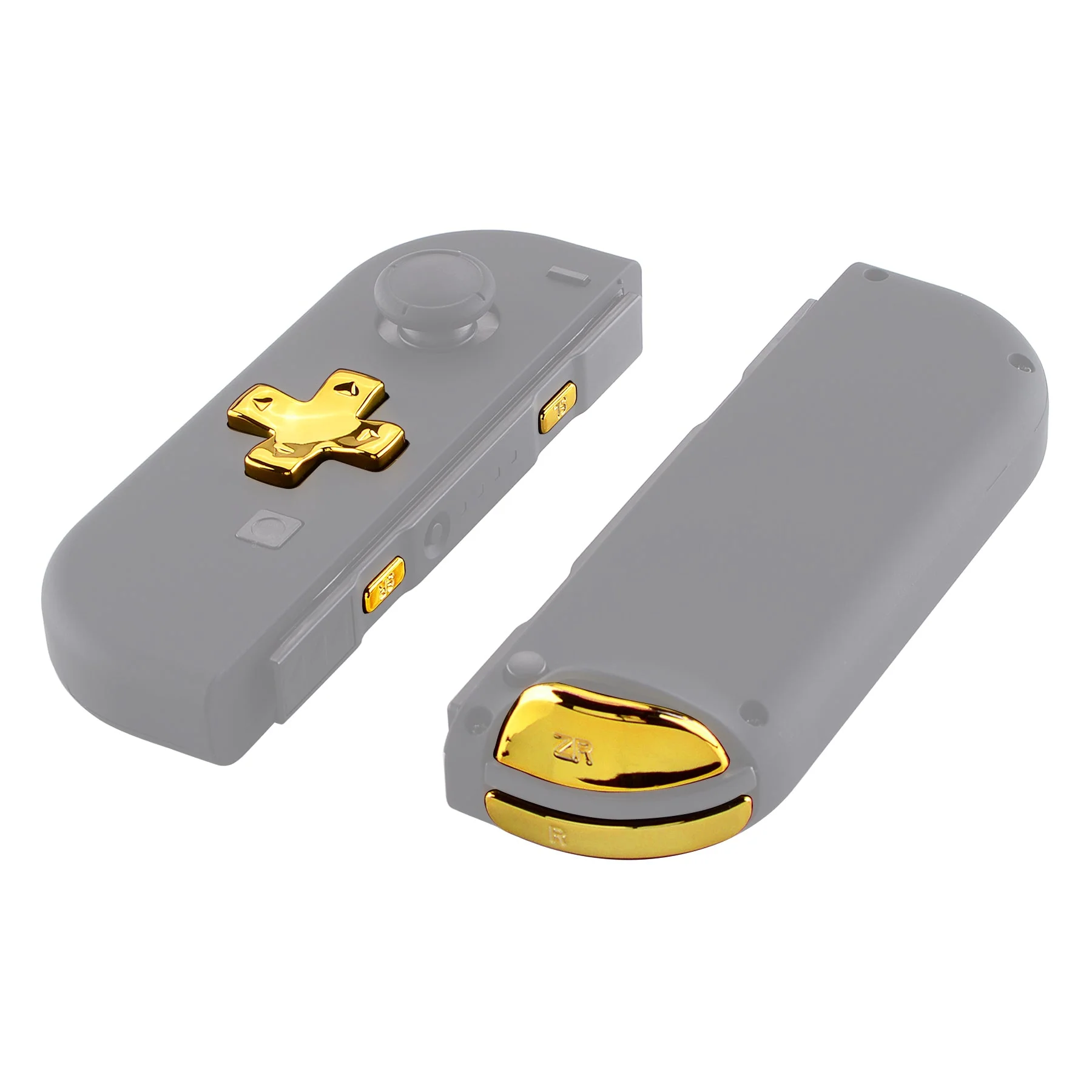 eXtremeRate Dpad Version Replacement Full Set Buttons for Joycon of Switch (D-pad ONLY Fits for eXtremeRate D-pad Shell for Joycon) - Chrome Gold - Image 7