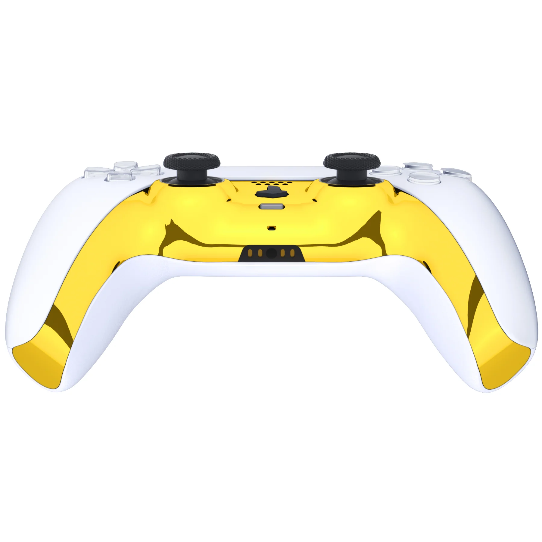 eXtremeRate Replacement Decorative Trim Shell with Accent Rings Compatible with PS5 Controller BDM-010/020/030/040/050 - Chrome Gold Glossy - Image 6