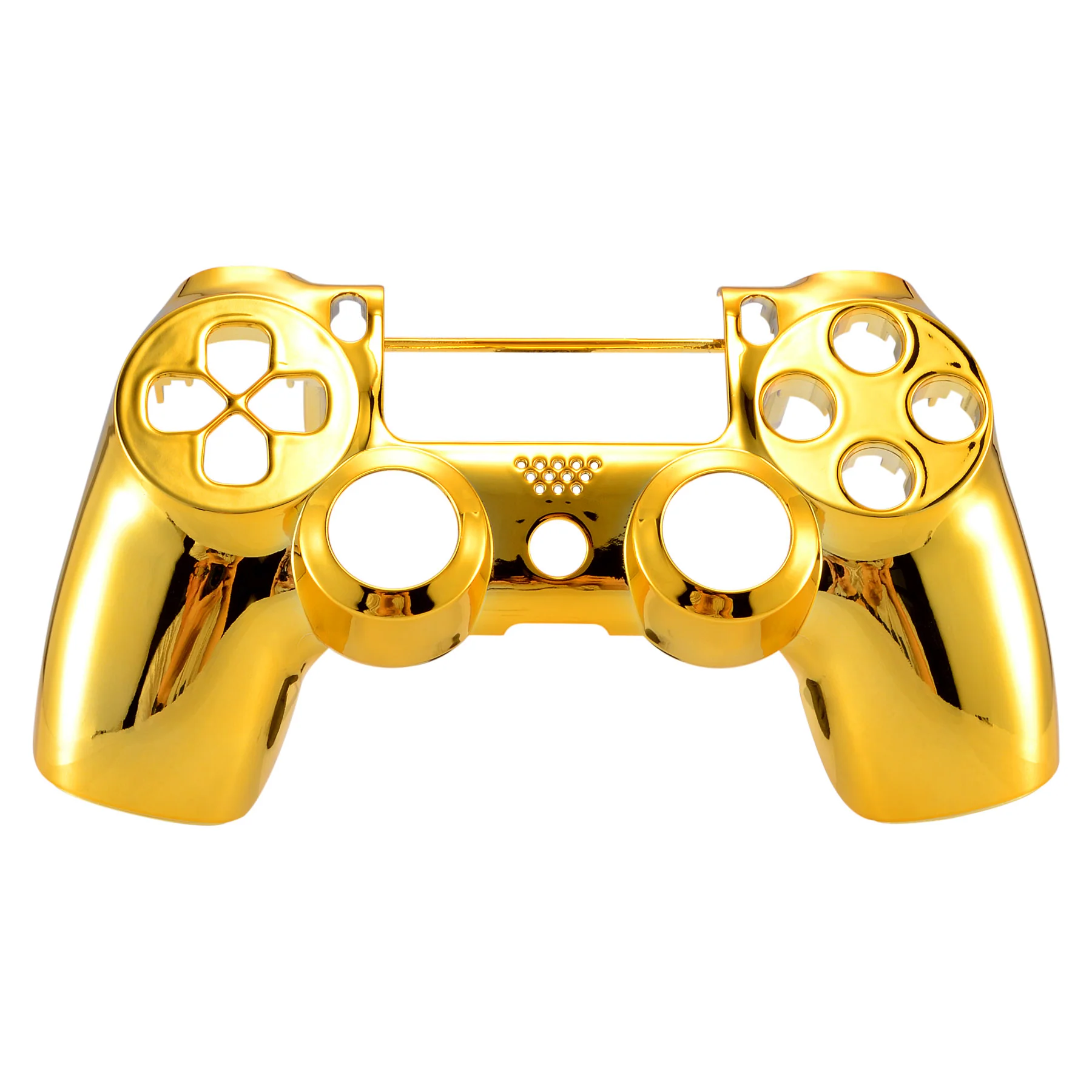 eXtremeRate Replacement Front Housing Shell for PS4 Slim Pro Controller Controller (CUH-ZCT2 JDM-040/050/055) - Chrome Gold - Image 2