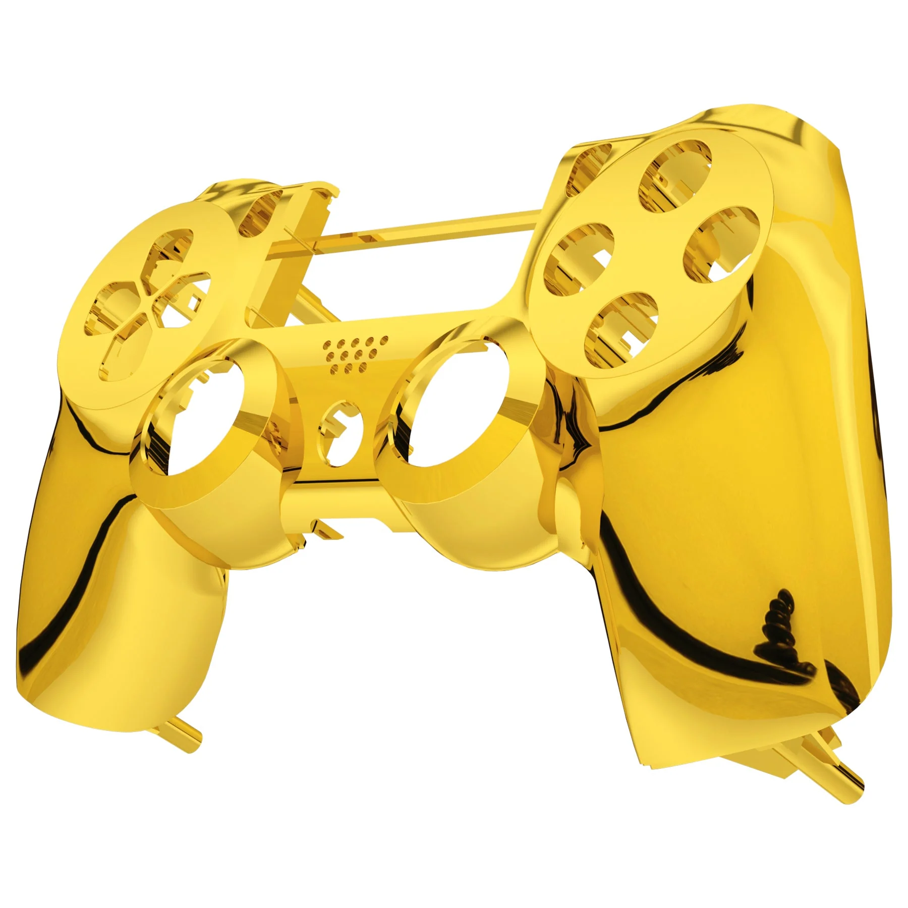 eXtremeRate Replacement Front Housing Shell for PS4 Slim Pro Controller Controller (CUH-ZCT2 JDM-040/050/055) - Chrome Gold - Image 4