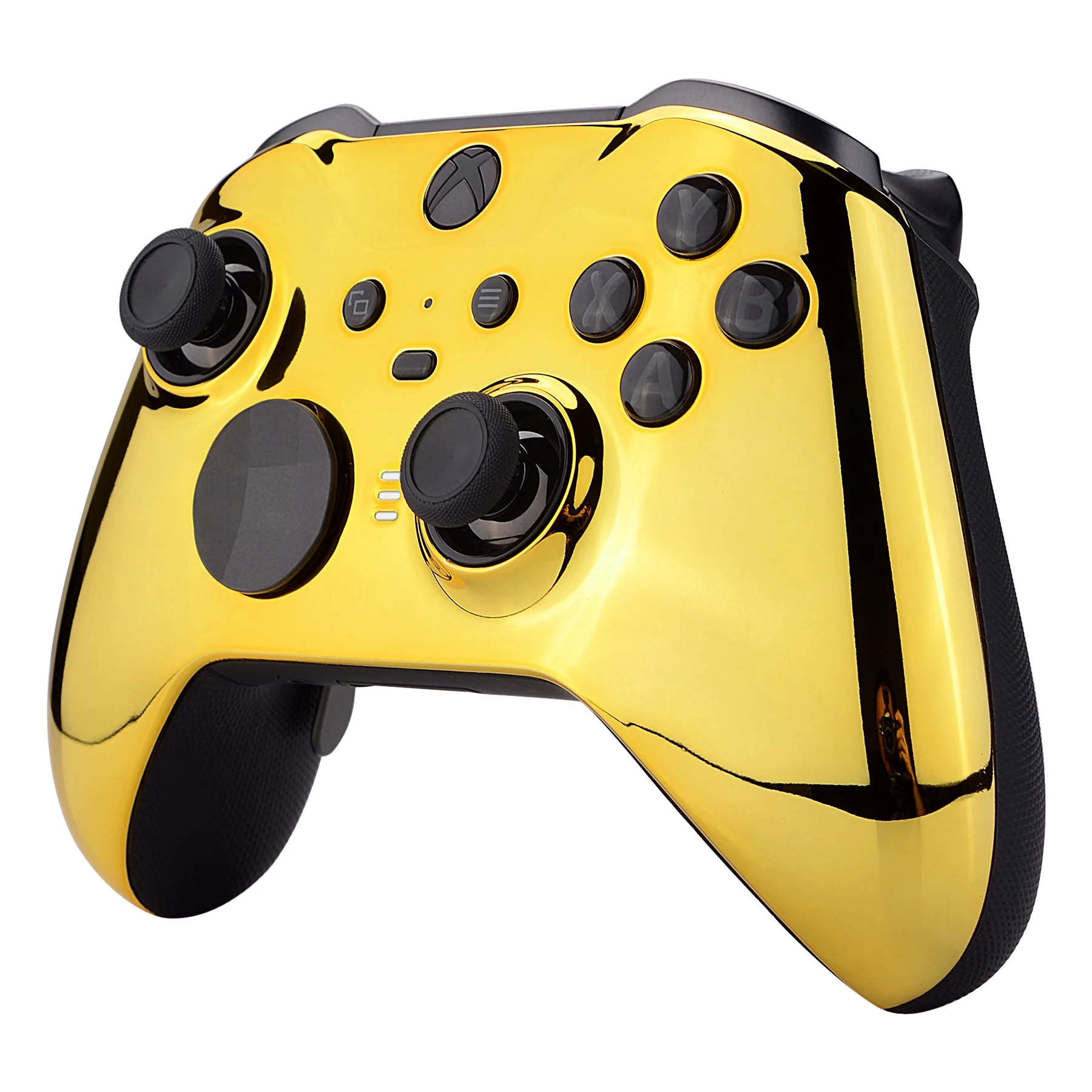 eXtremeRate Replacement Front Housing Shell Case with Accent Rings for Xbox One Elite Series 2 & Elite 2 Core Controller (Model 1797) - Chrome Gold Glossy - Image 5