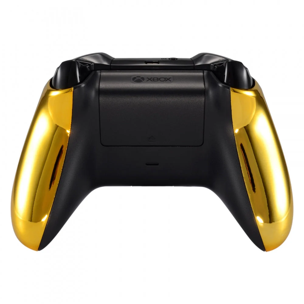 eXtremeRate Replacement Front Housing Shell with Side Rails Panel for Xbox One X & S Controller (Model 1708) - Chrome Gold Glossy - Image 7