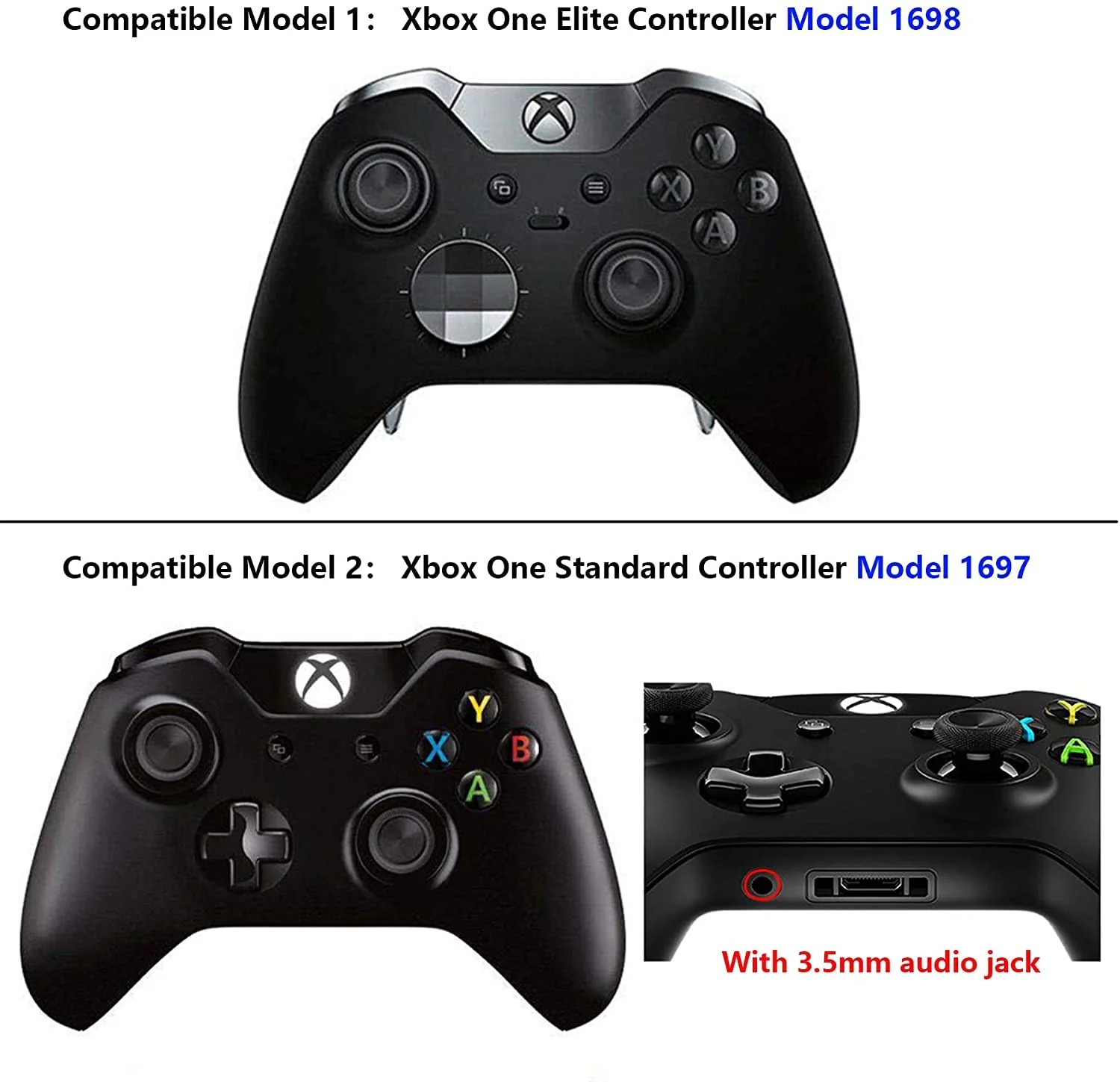 eXtremeRate Replacement Full Set Buttons for Xbox One Standard & Xbox One Elite V1 Controller - Chrome Gold - Image 2