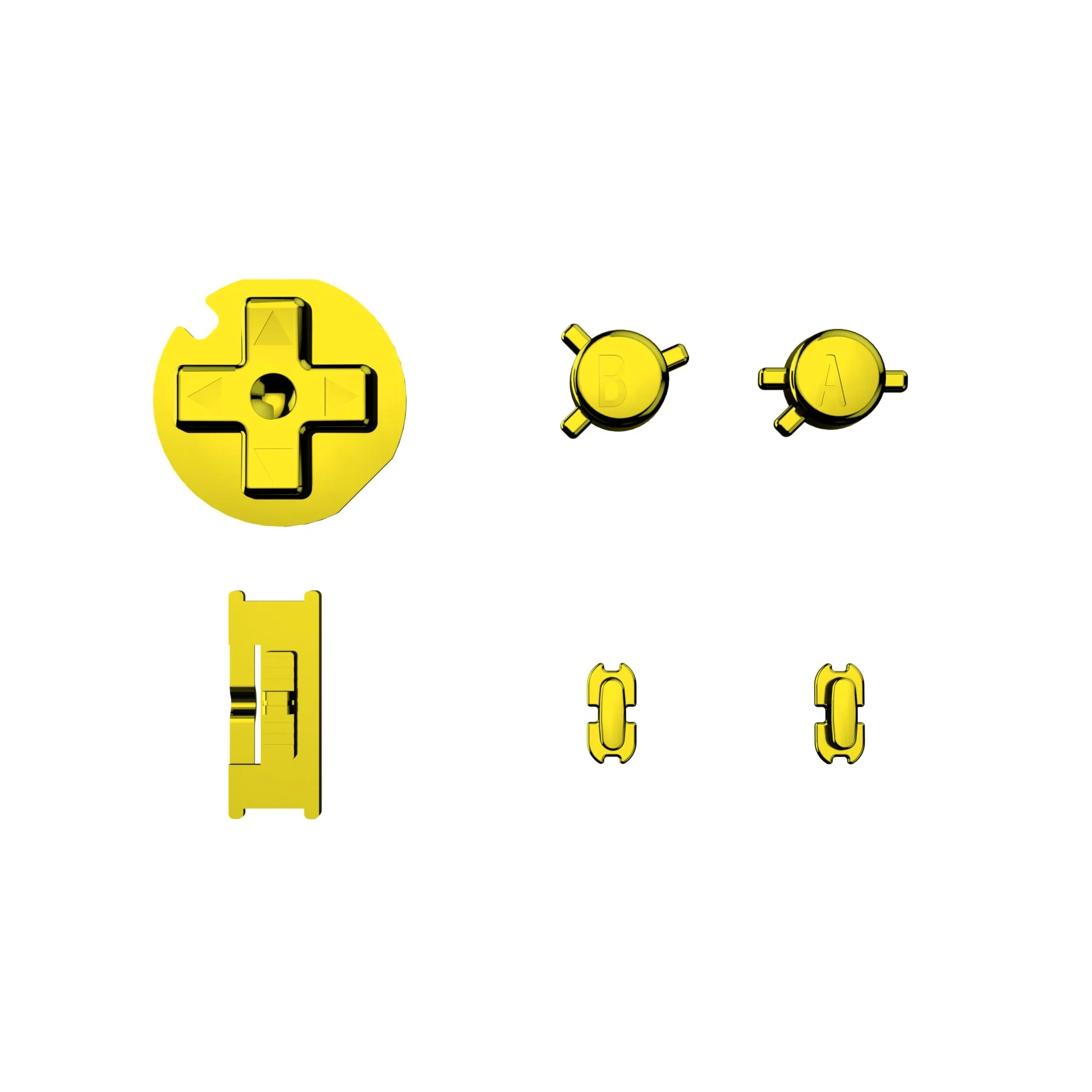 eXtremeRate Replacement Full Set Buttons for Gameboy Color GBC - Chrome Gold - Image 2