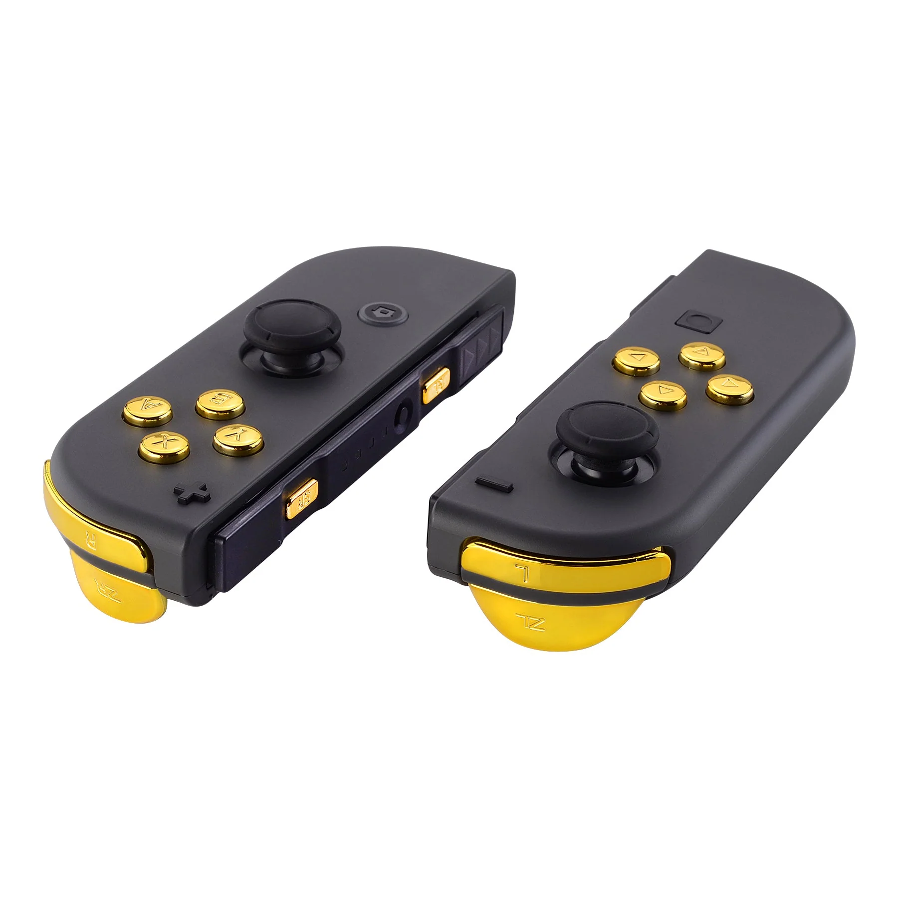eXtremeRate Replacement Full Set Buttons for Joycon of NS Switch - Chrome Gold Glossy - Image 4