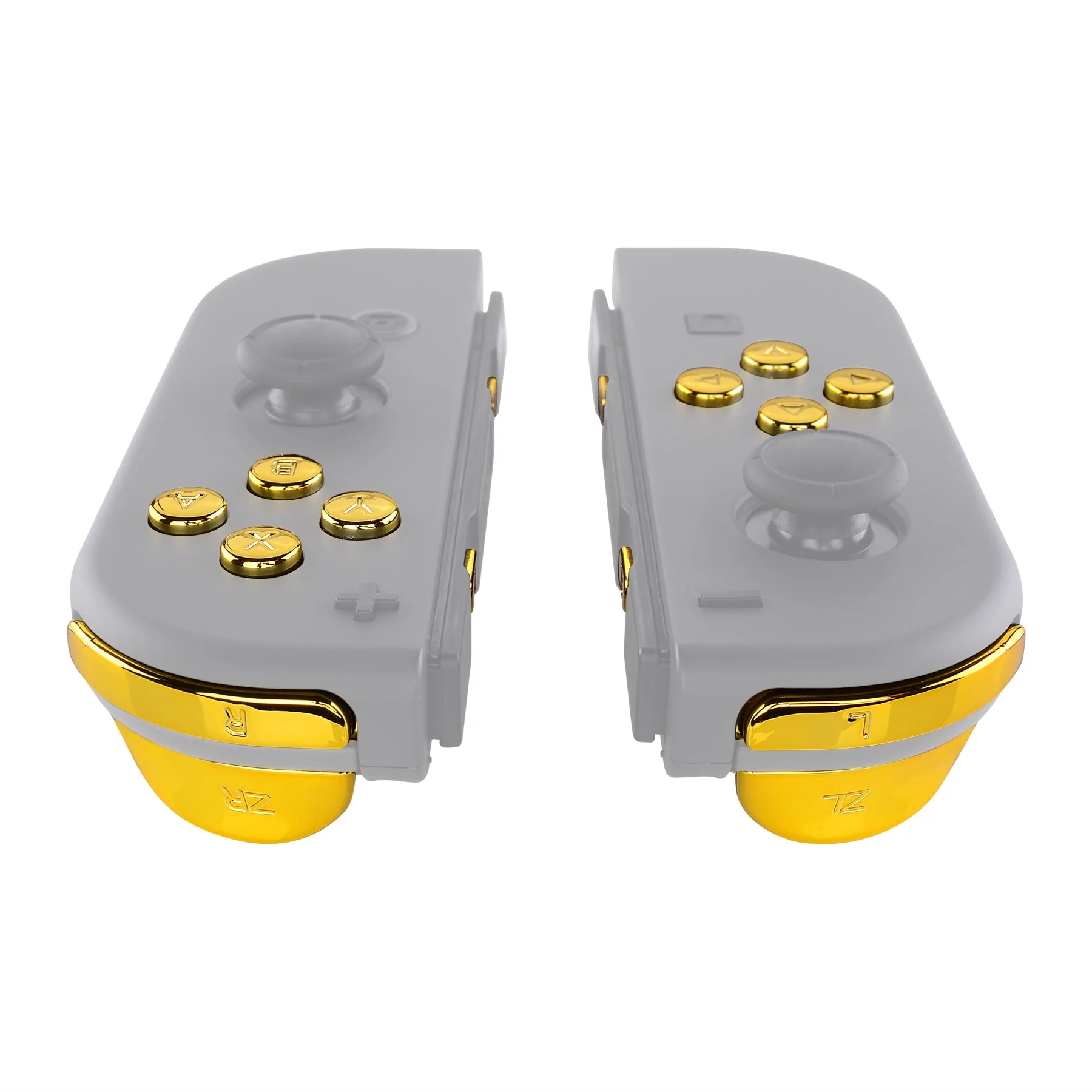 eXtremeRate Replacement Full Set Buttons for Joycon of NS Switch - Chrome Gold Glossy - Image 5