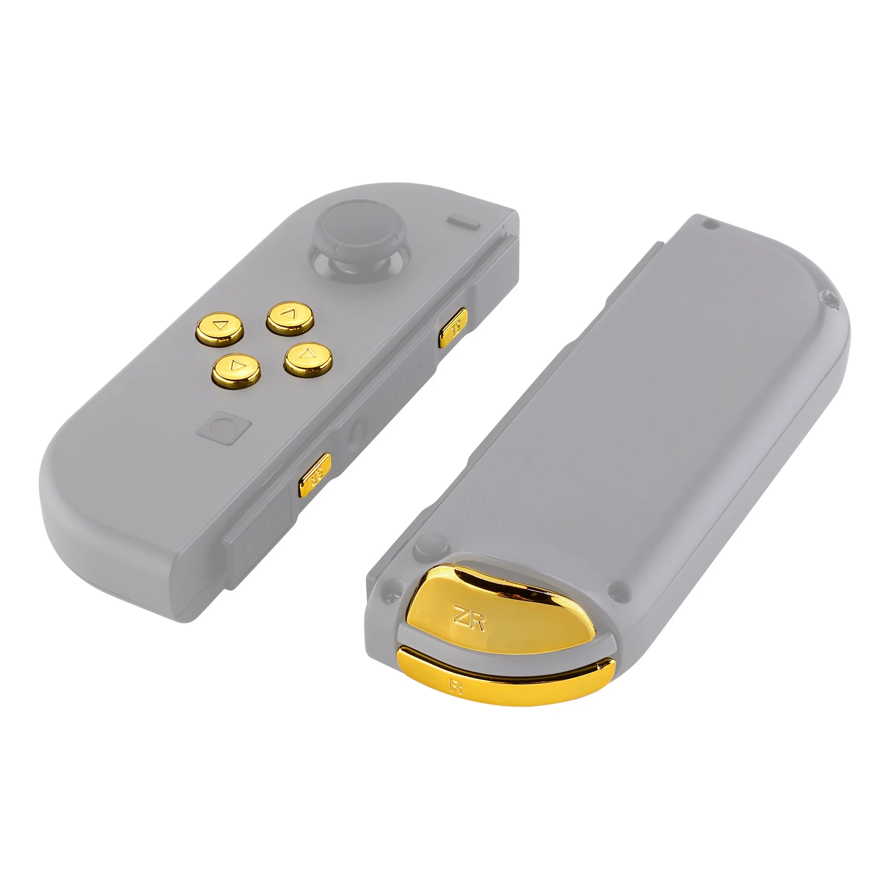 eXtremeRate Replacement Full Set Buttons for Joycon of NS Switch - Chrome Gold Glossy - Image 6