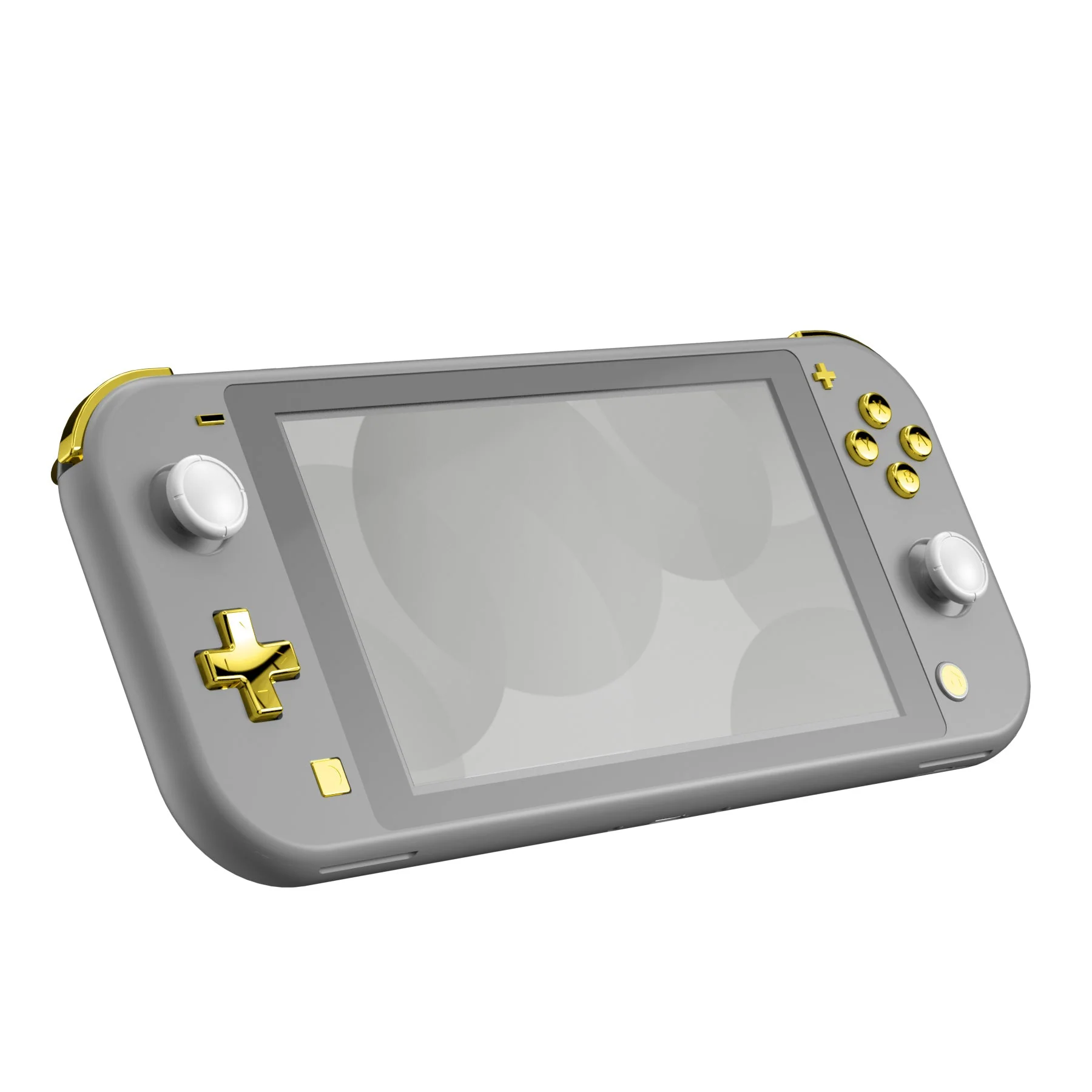 eXtremeRate Replacement Full Set Buttons for NS Switch Lite - Chrome Gold Glossy - Image 5