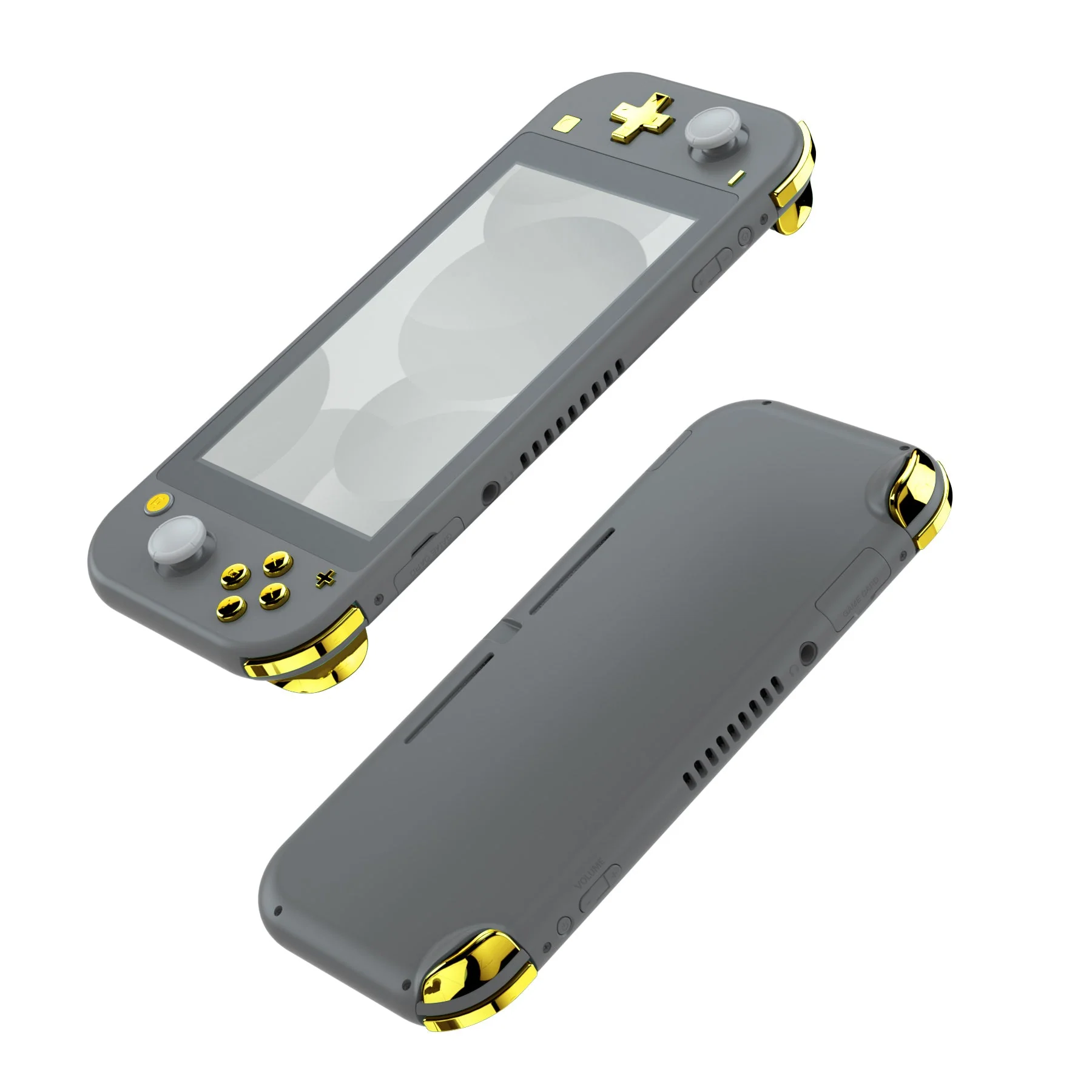 eXtremeRate Replacement Full Set Buttons for NS Switch Lite - Chrome Gold Glossy - Image 8
