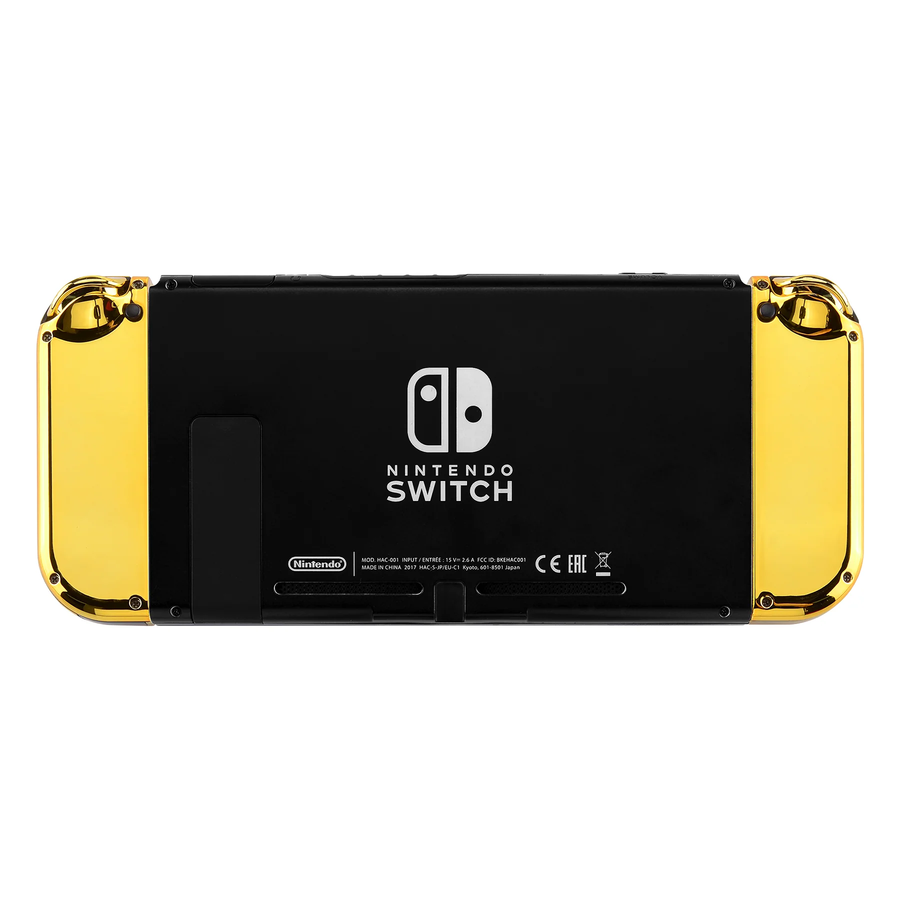 eXtremeRate Replacement Full Set Shell Case with Buttons for Joycon of NS Switch - Chrome Gold - Image 6