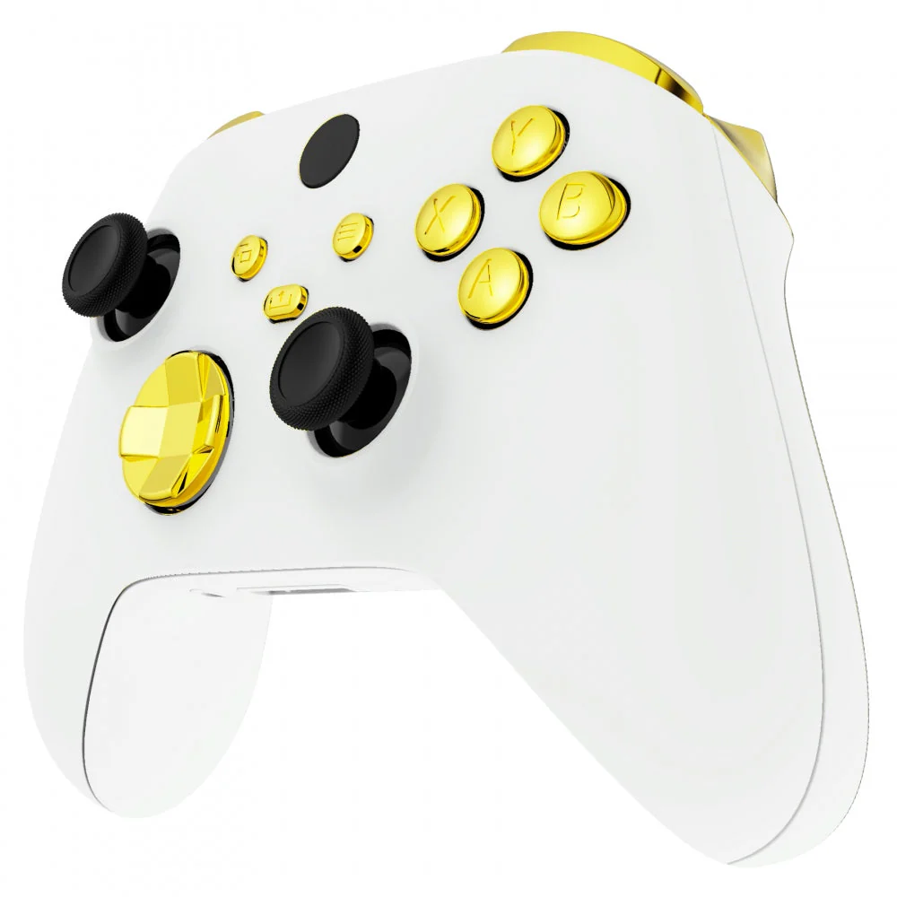 eXtremeRate Replacement Full Set Buttons for Xbox Series X & S Controller - Chrome Gold - Image 4