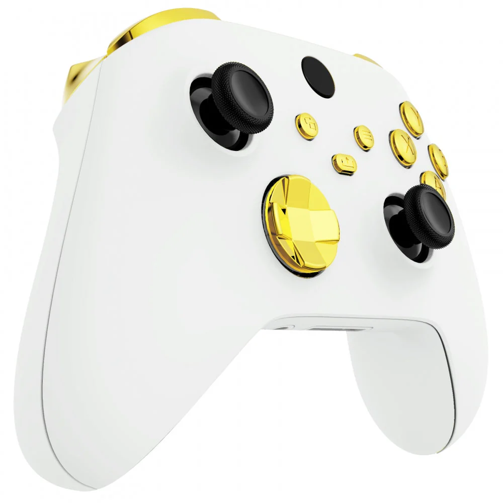 eXtremeRate Replacement Full Set Buttons for Xbox Series X & S Controller - Chrome Gold - Image 5