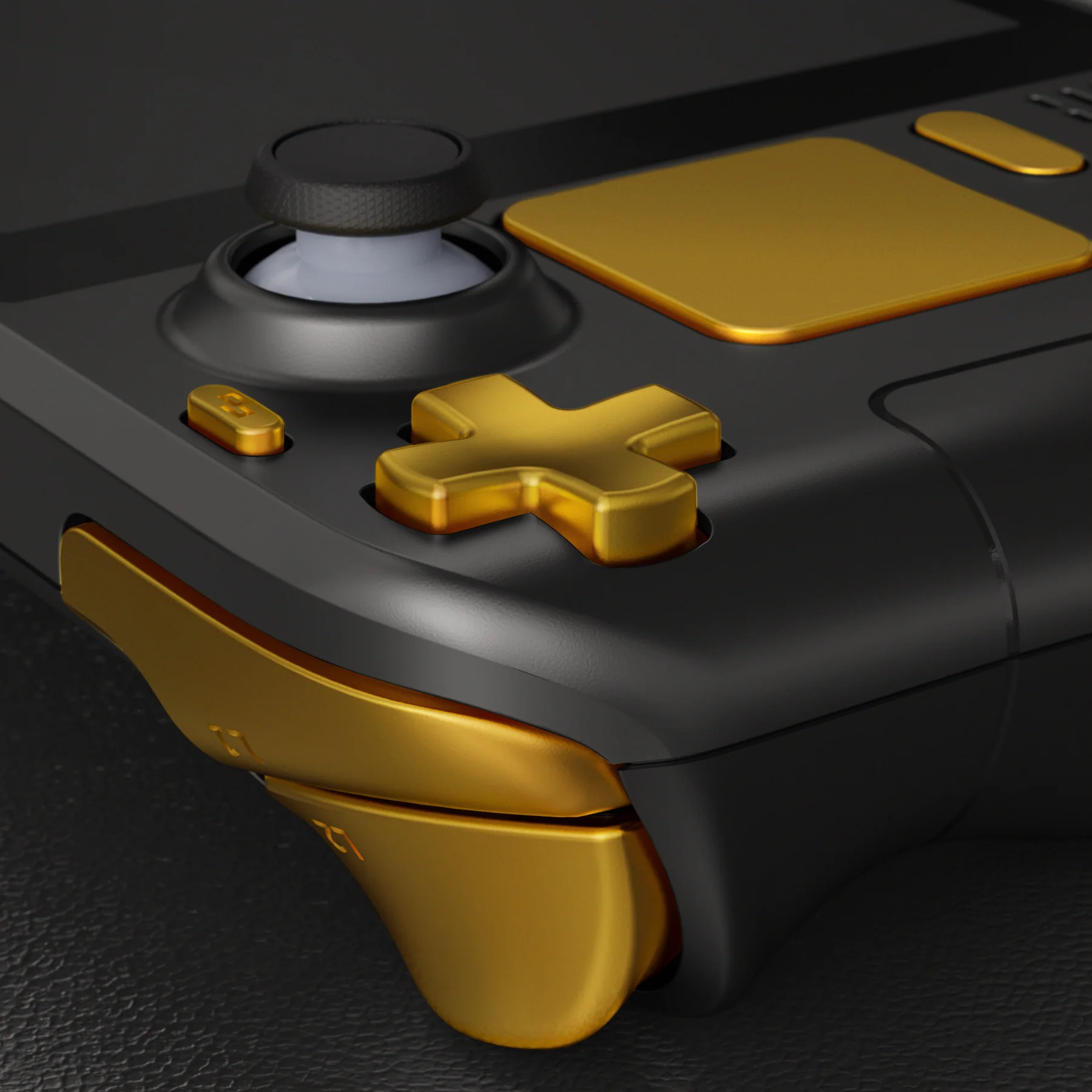 eXtremeRate Replacement Full Set Buttons for Steam Deck LCD - Chrome Gold - Image 10