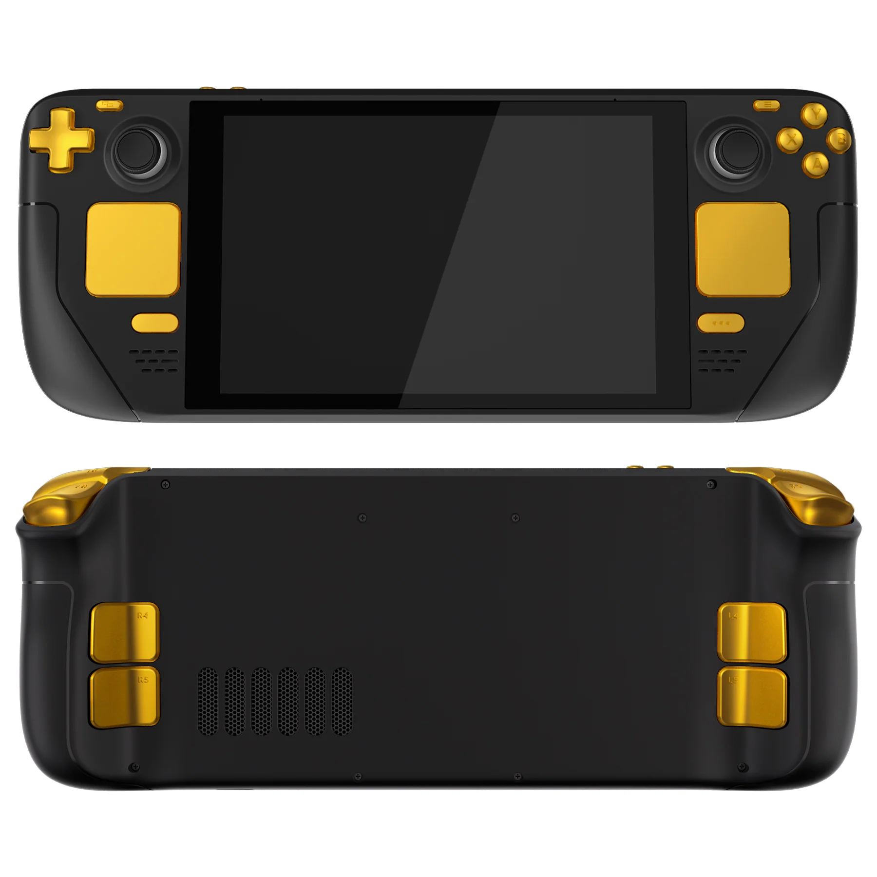 eXtremeRate Replacement Full Set Buttons for Steam Deck LCD - Chrome Gold - Image 5