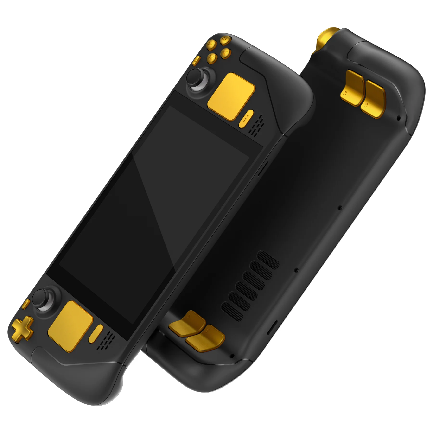 eXtremeRate Replacement Full Set Buttons for Steam Deck LCD - Chrome Gold - Image 6