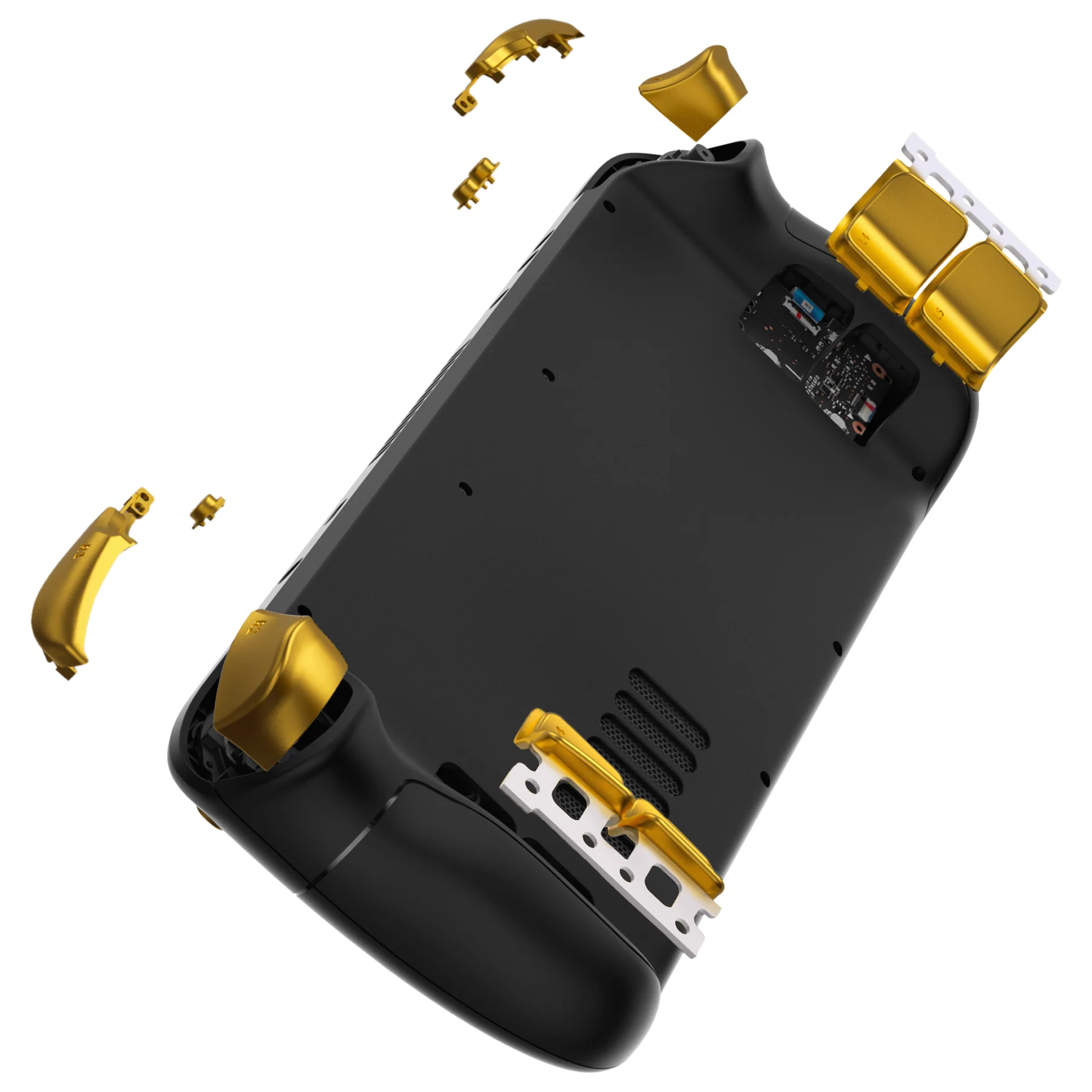 eXtremeRate Replacement Full Set Buttons for Steam Deck LCD - Chrome Gold - Image 8