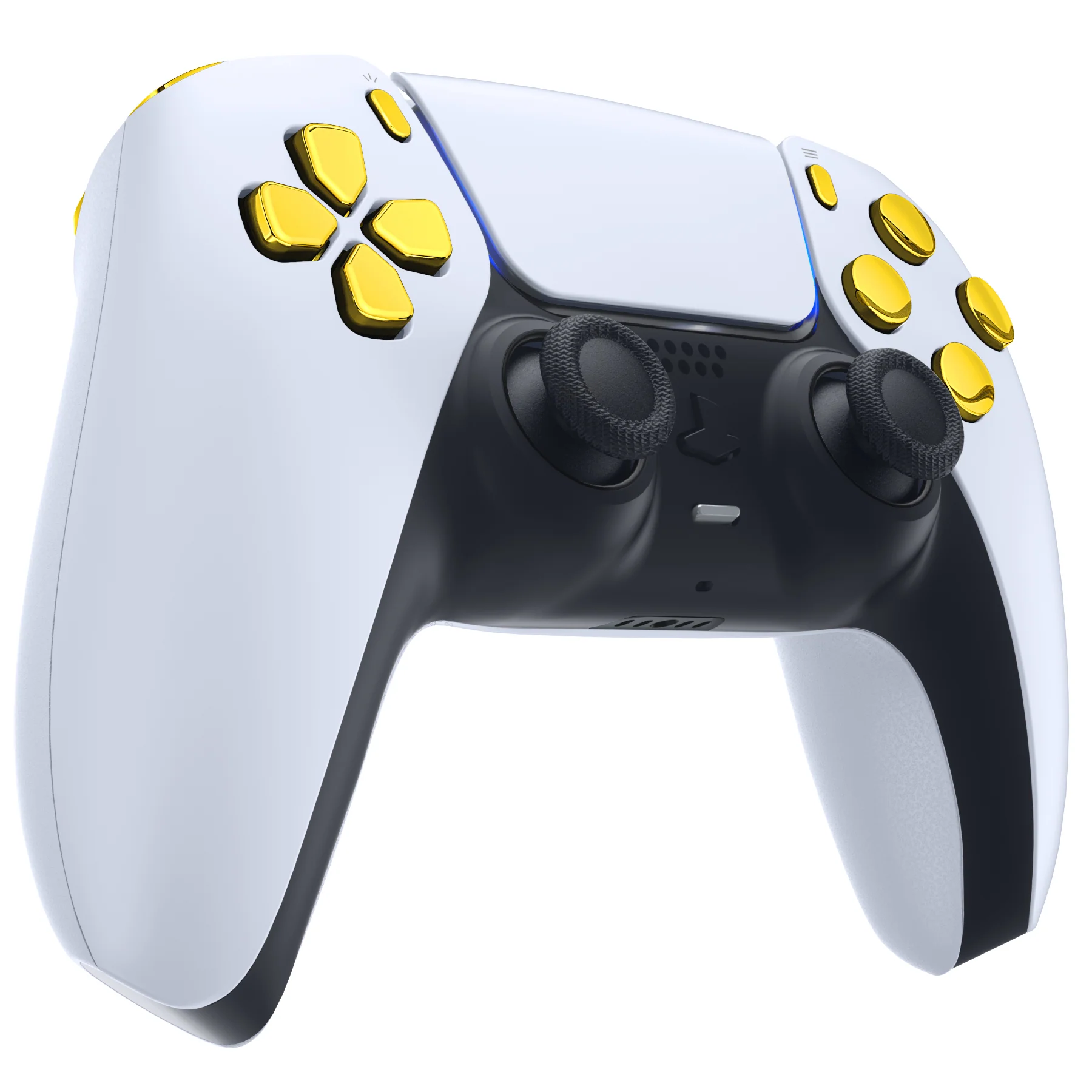 eXtremeRate Replacement Full Set Buttons Compatible with PS5 Controller BDM-010/020 - Chrome Gold - Image 5