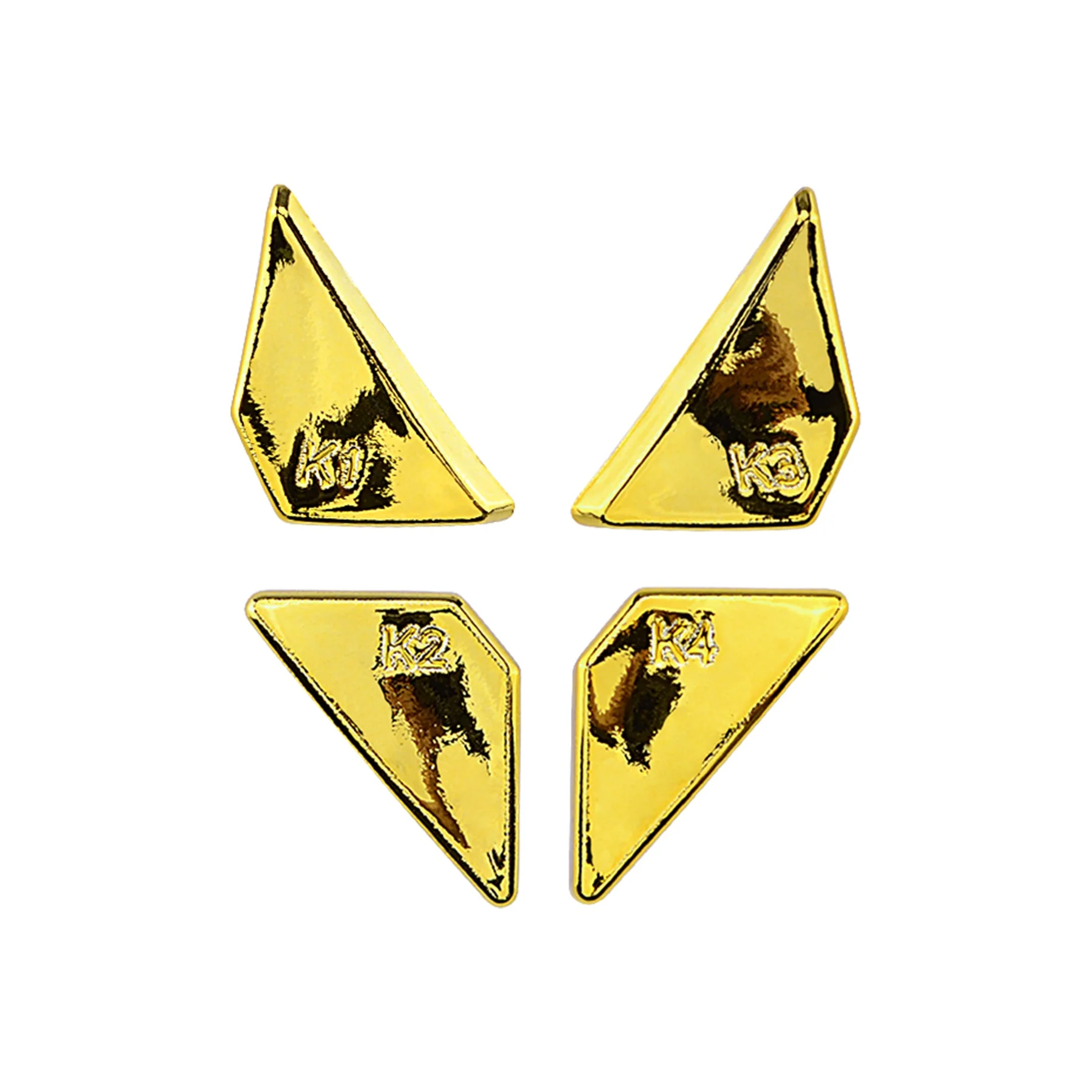 eXtremeRate Replacement Ergonomic Back Buttons K1 K2 K3 K4 Paddles for PS4 Controller Dawn Remap Kit - Chrome Gold - Image 3